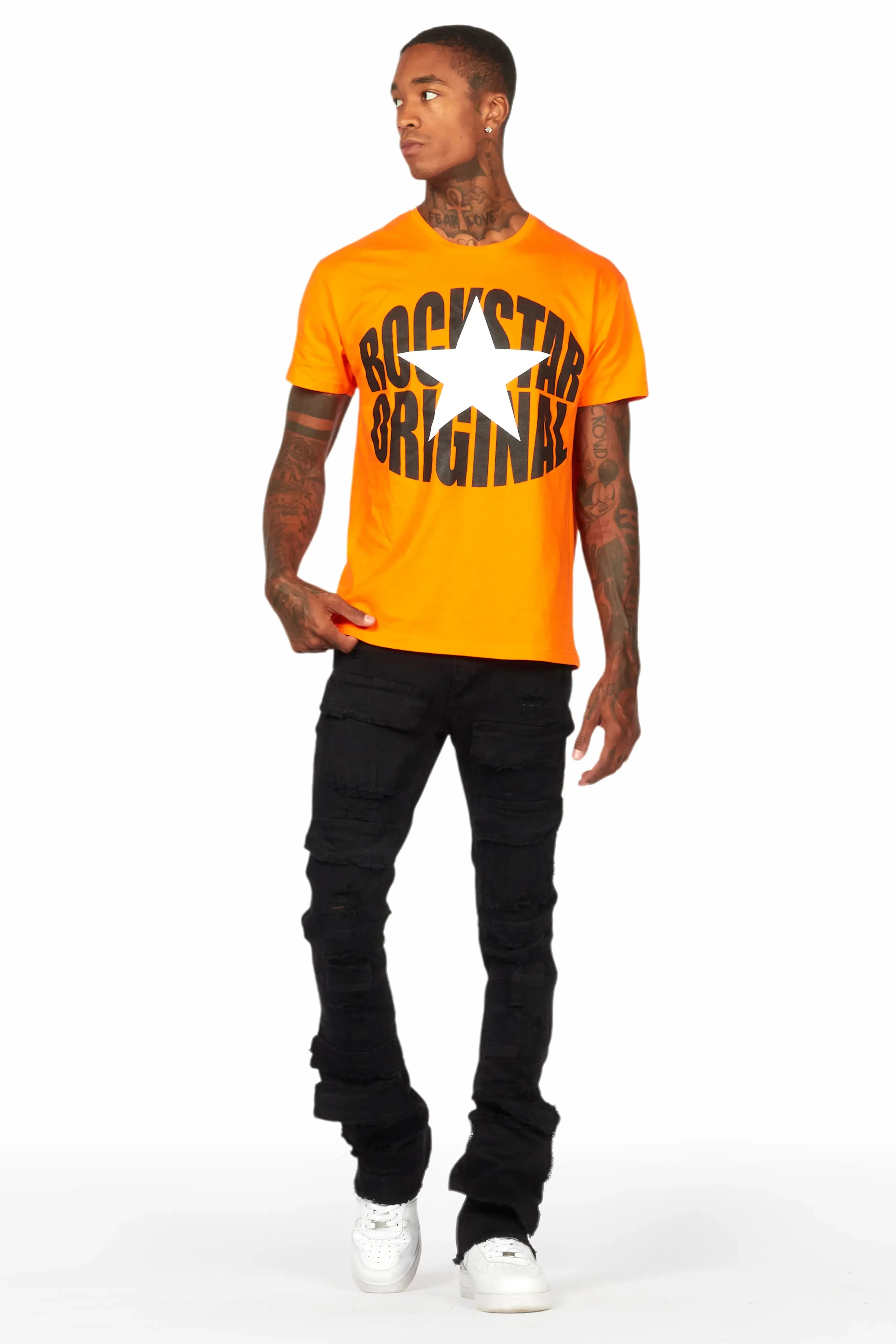 Erico Black Stacked Flare Cargo Jean sold by Rockstar Original product image thumbnail 3