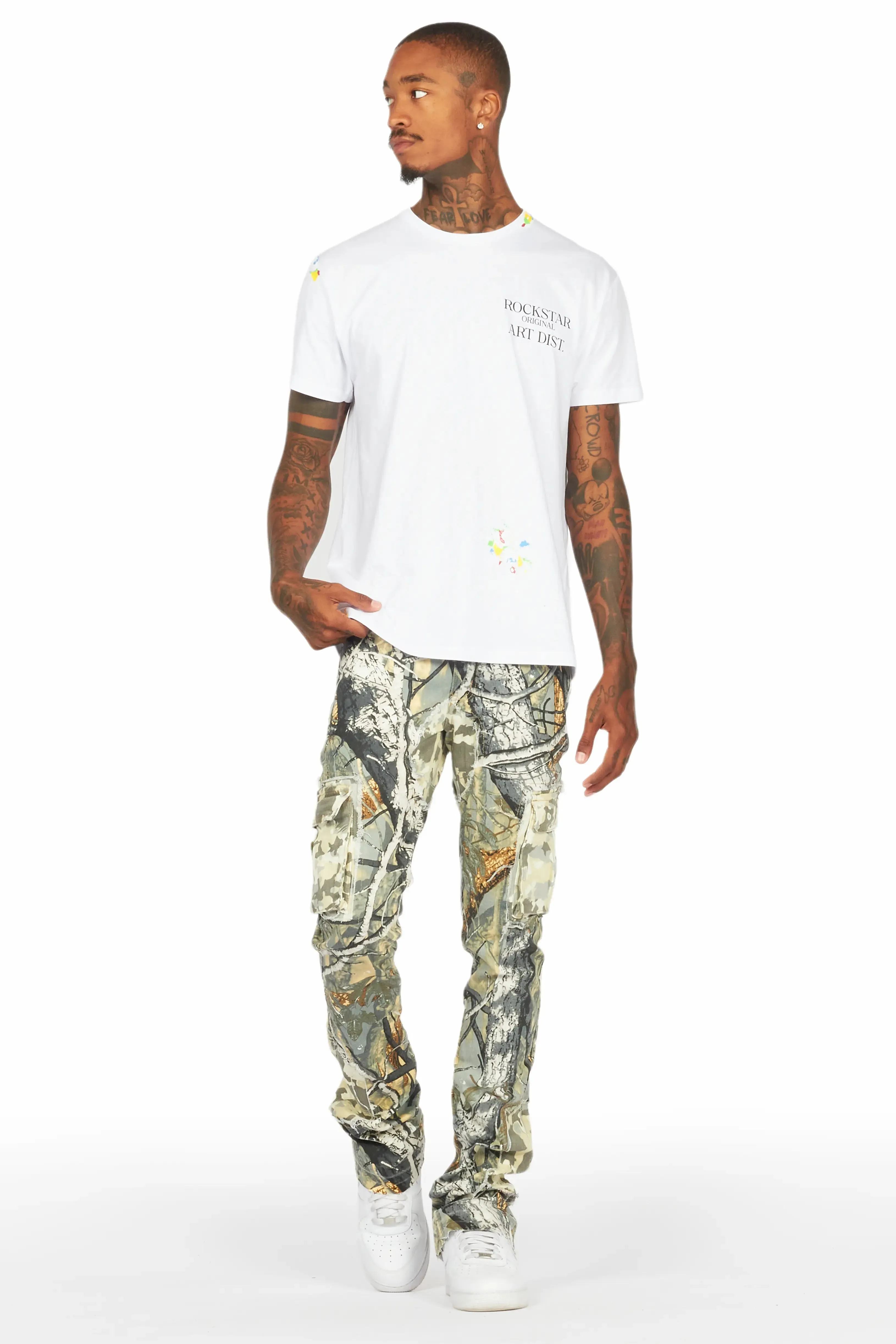 Ofra Tree Camo Stacked Flare Jean sold by Rockstar Original product image thumbnail 3