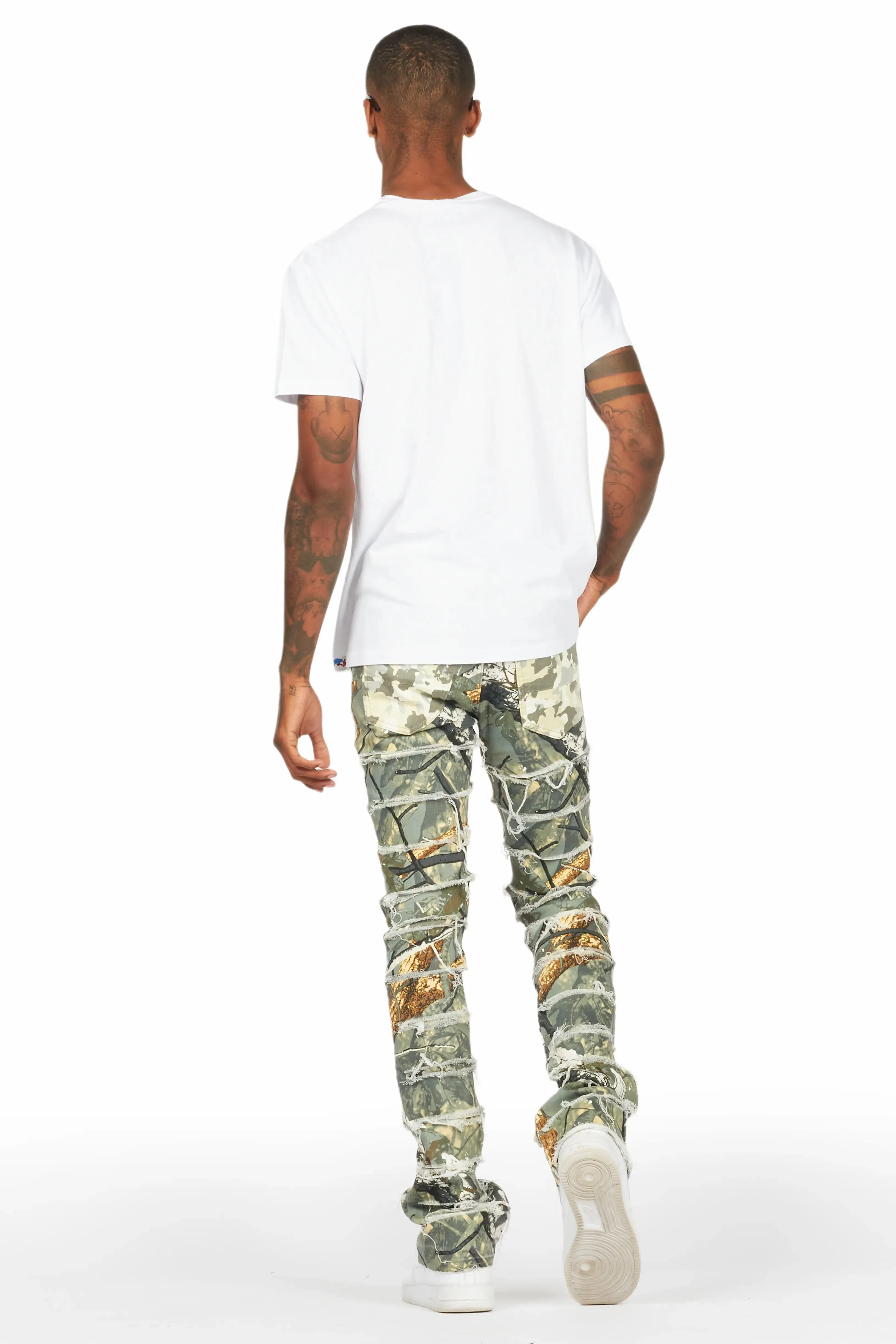 Miguelo Tree Camo Stacked Flare Jean sold by Rockstar Original product image thumbnail 5