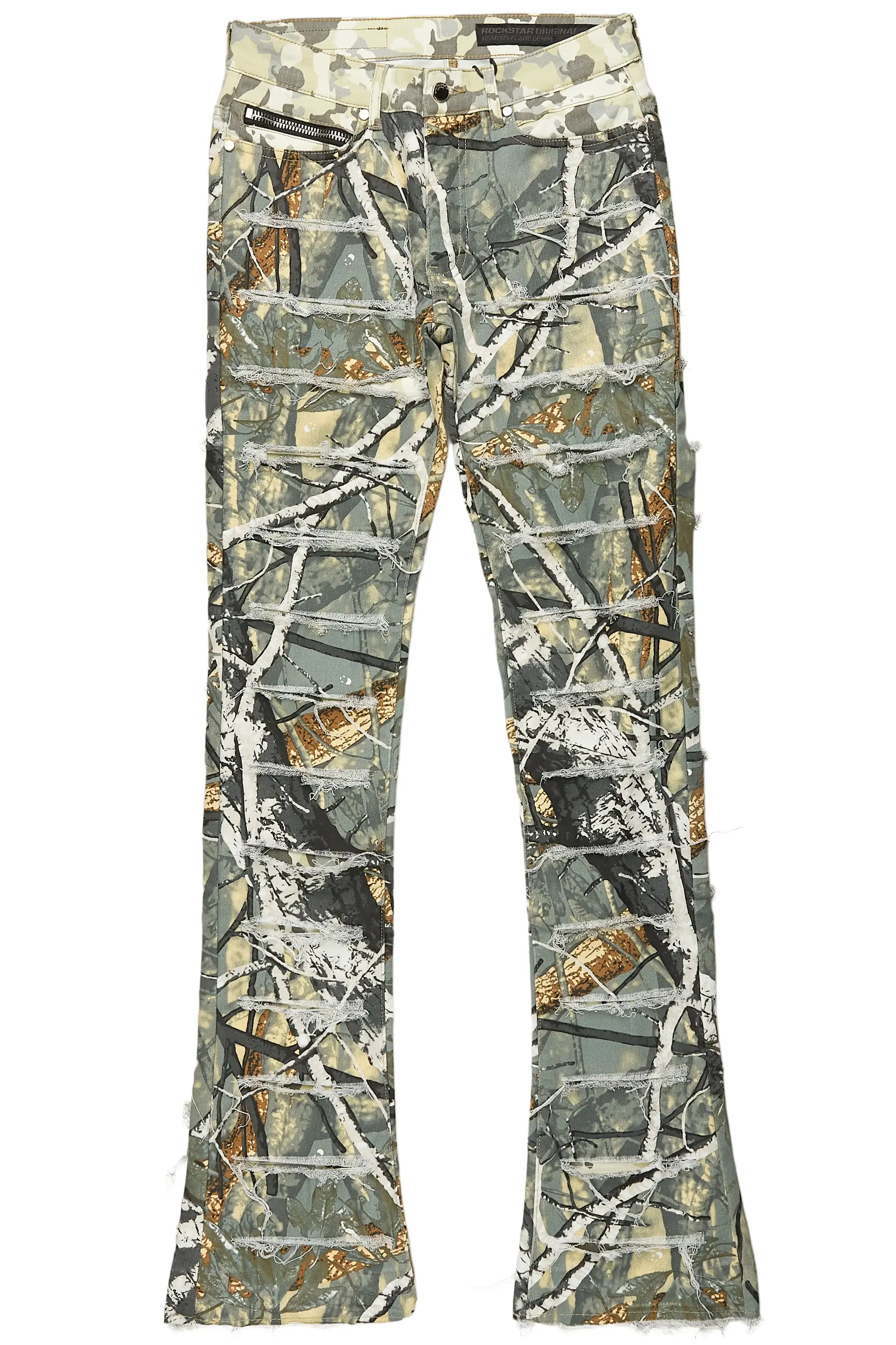 Miguelo Tree Camo Stacked Flare Jean sold by Rockstar Original product image thumbnail 2