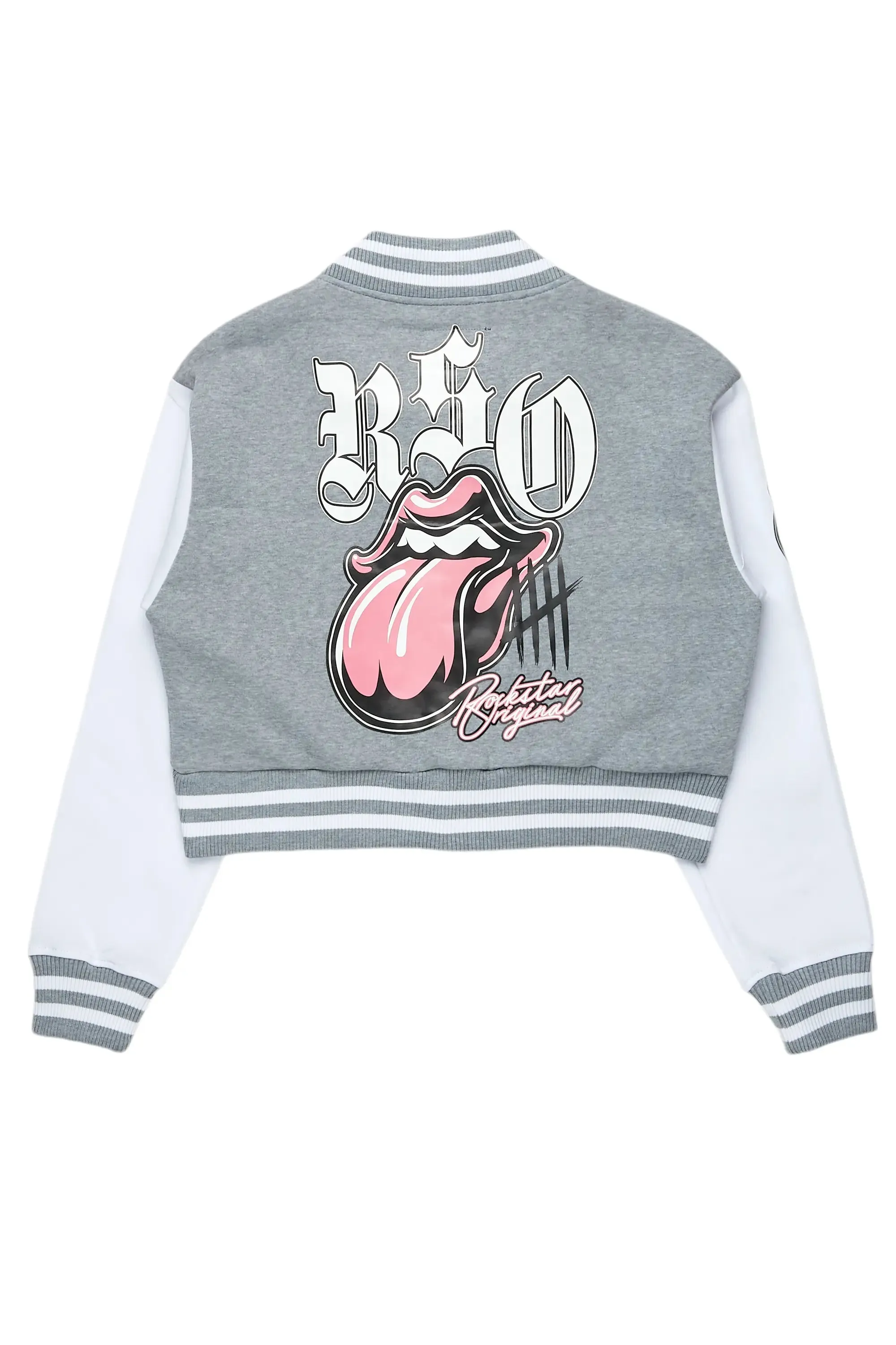 Suzette Heather Grey Varsity Jacket sold by Rockstar Original product image thumbnail 3