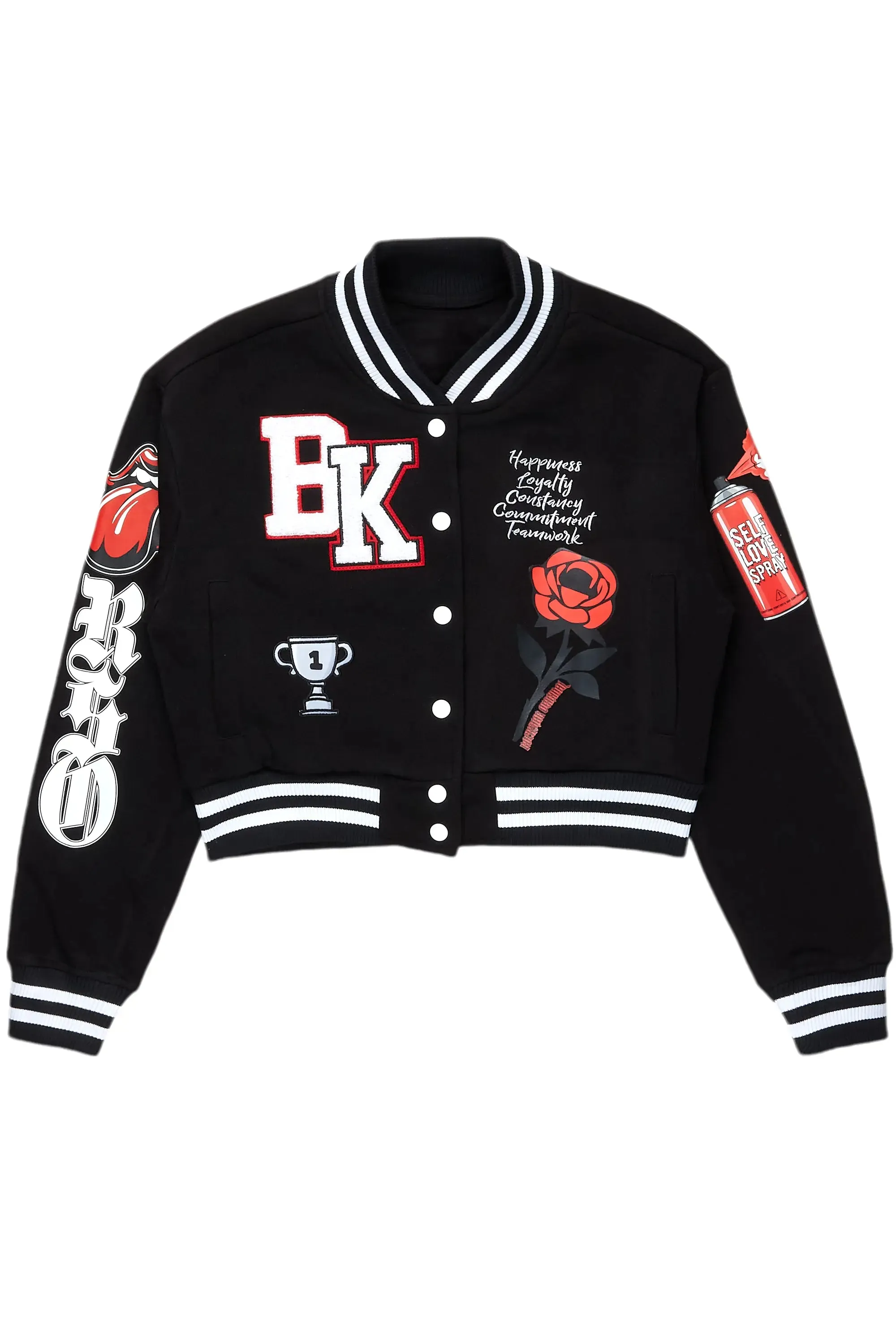 Eboni Black Varsity Jacket sold by Rockstar Original