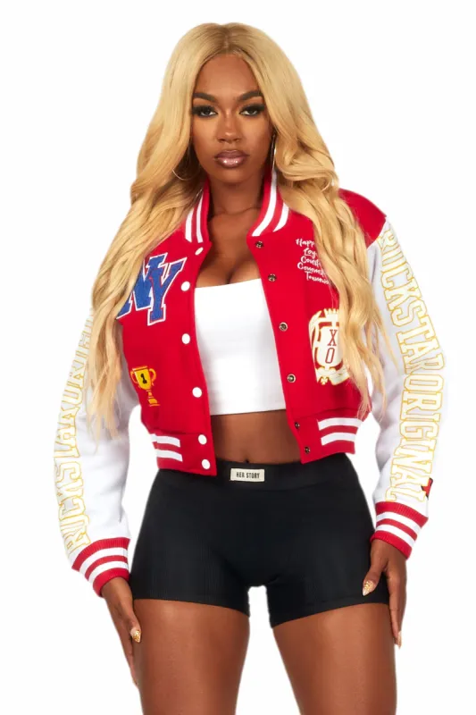 Brelynn Red Varsity Jacket sold by Rockstar Original
