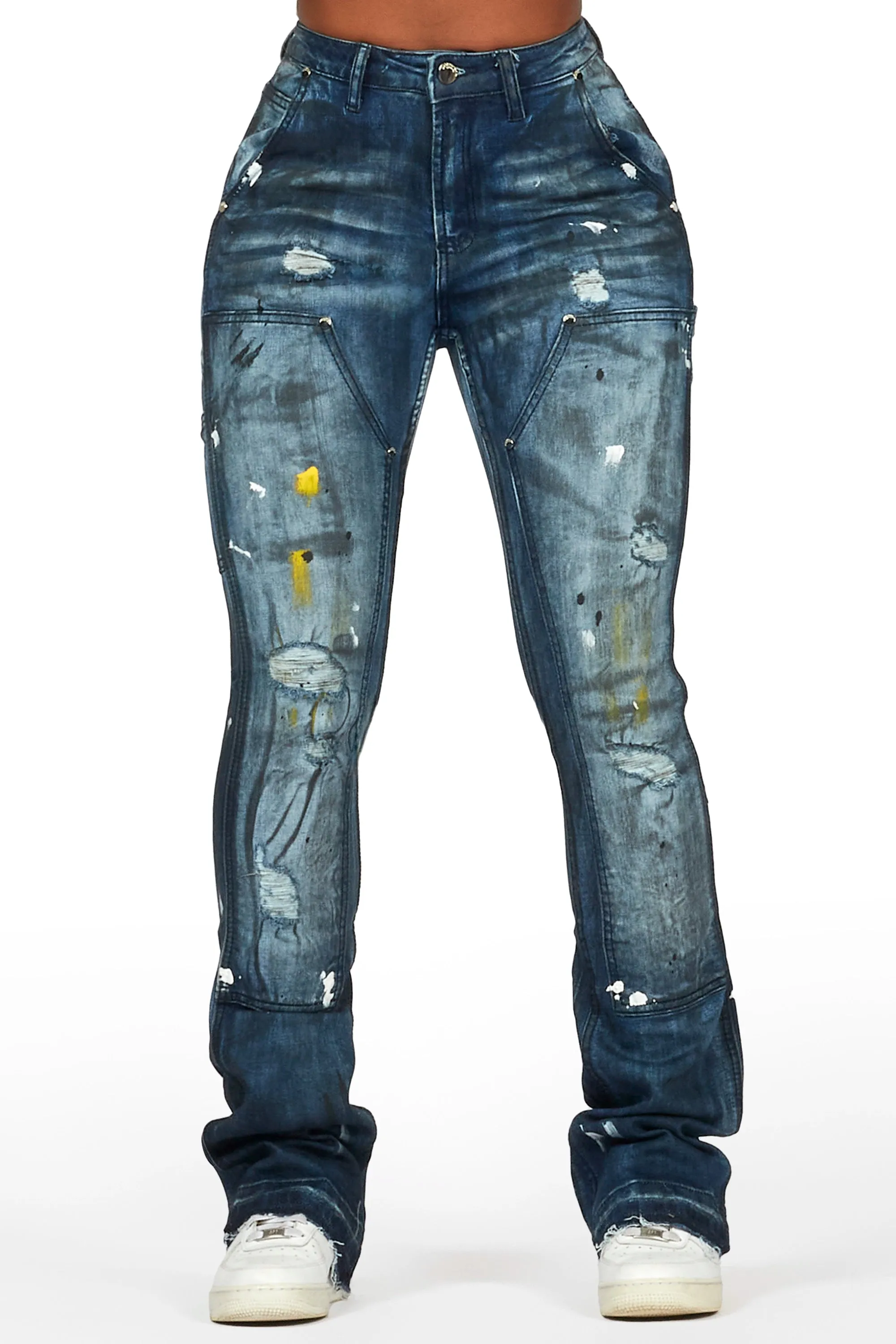 Miesha Light Wash Stacked Flare Jean sold by Rockstar Original