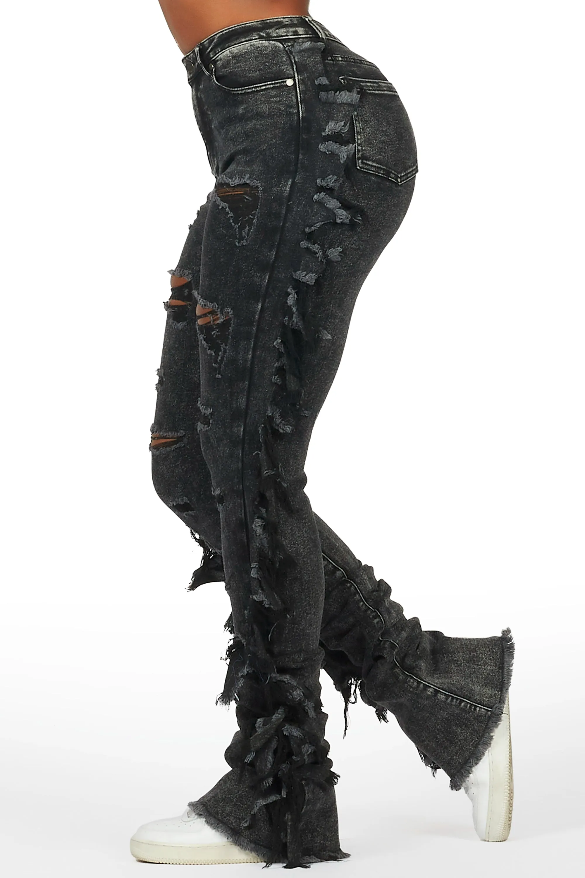 Cataleya Black Wash Super Stacked Jean sold by Rockstar Original product image thumbnail 3