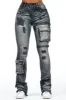 Kambry Black Stacked Flare Jean sold by Rockstar Original