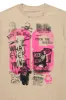 Kammile Beige/Pink Oversized T-Shirt sold by Rockstar Original