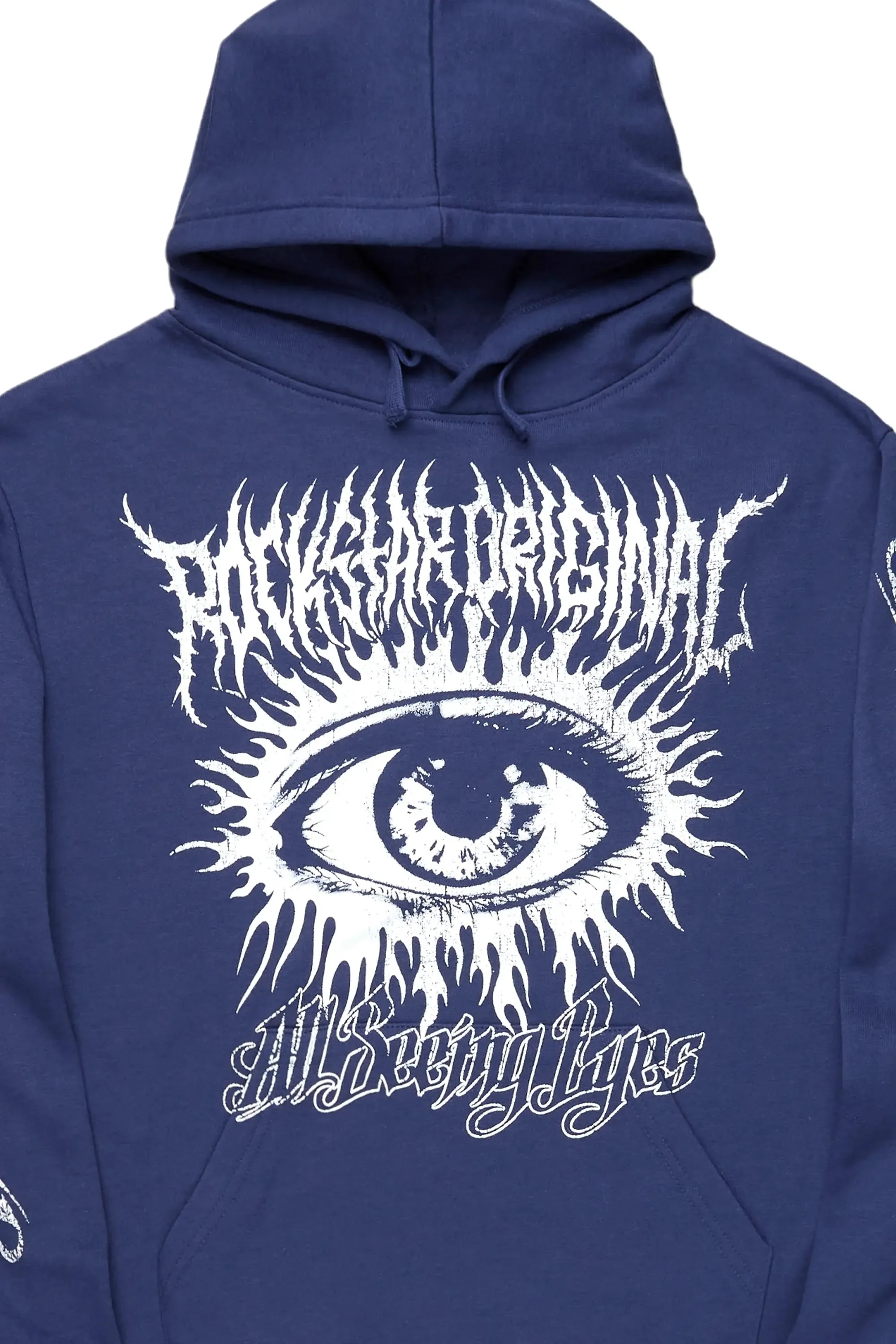 All Seeing Eyes Navy Graphic Hoodie sold by Rockstar Original product image thumbnail 2