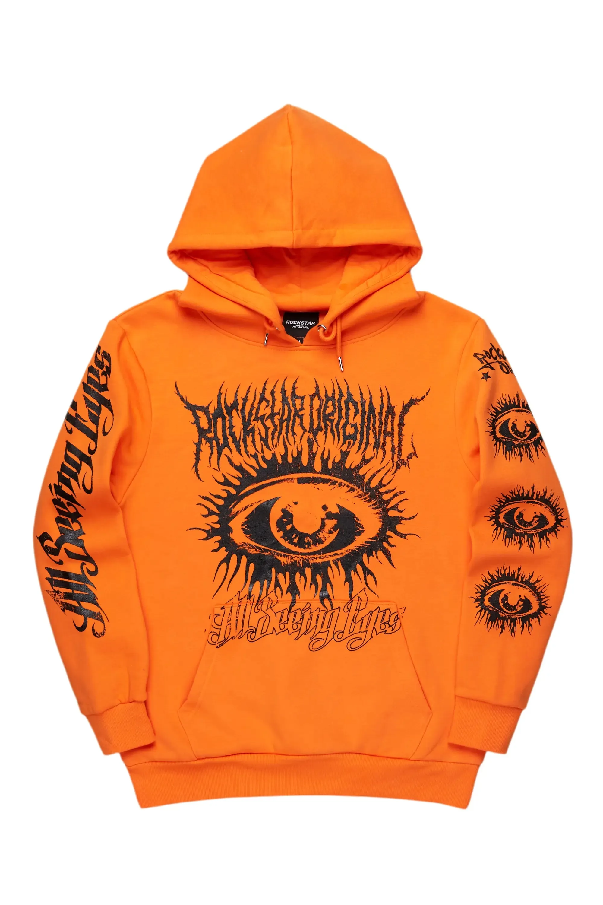 All Seeing Eyes Orange Graphic Hoodie sold by Rockstar Original