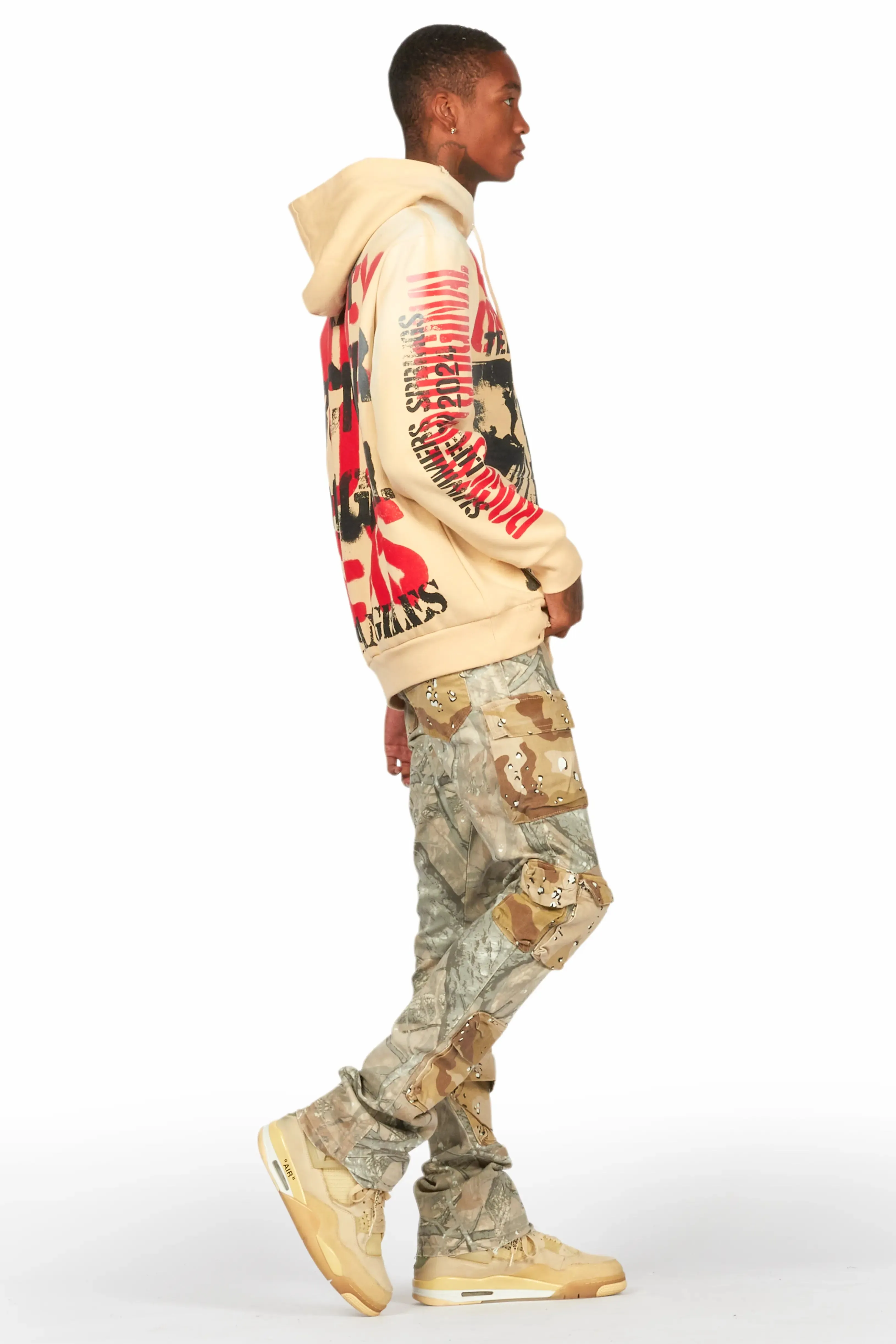 Yves Tree Camo Stacked Flare Cargo Jean sold by Rockstar Original product image thumbnail 4
