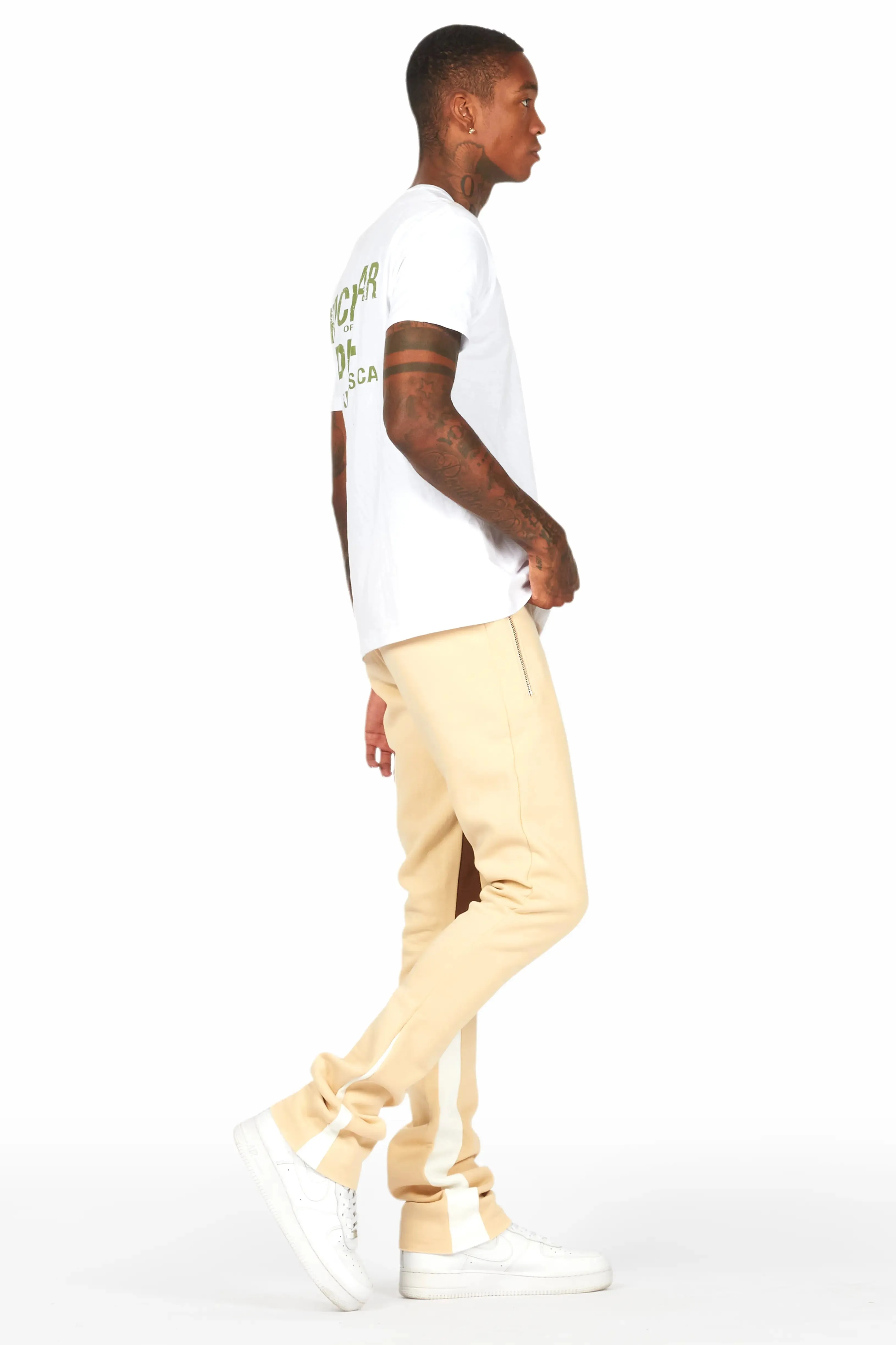 Alpine Beige/Black Stacked Flare Pant sold by Rockstar Original product image thumbnail 4