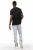 Alpine Grey/Black Stacked Flare Pant sold by Rockstar Original