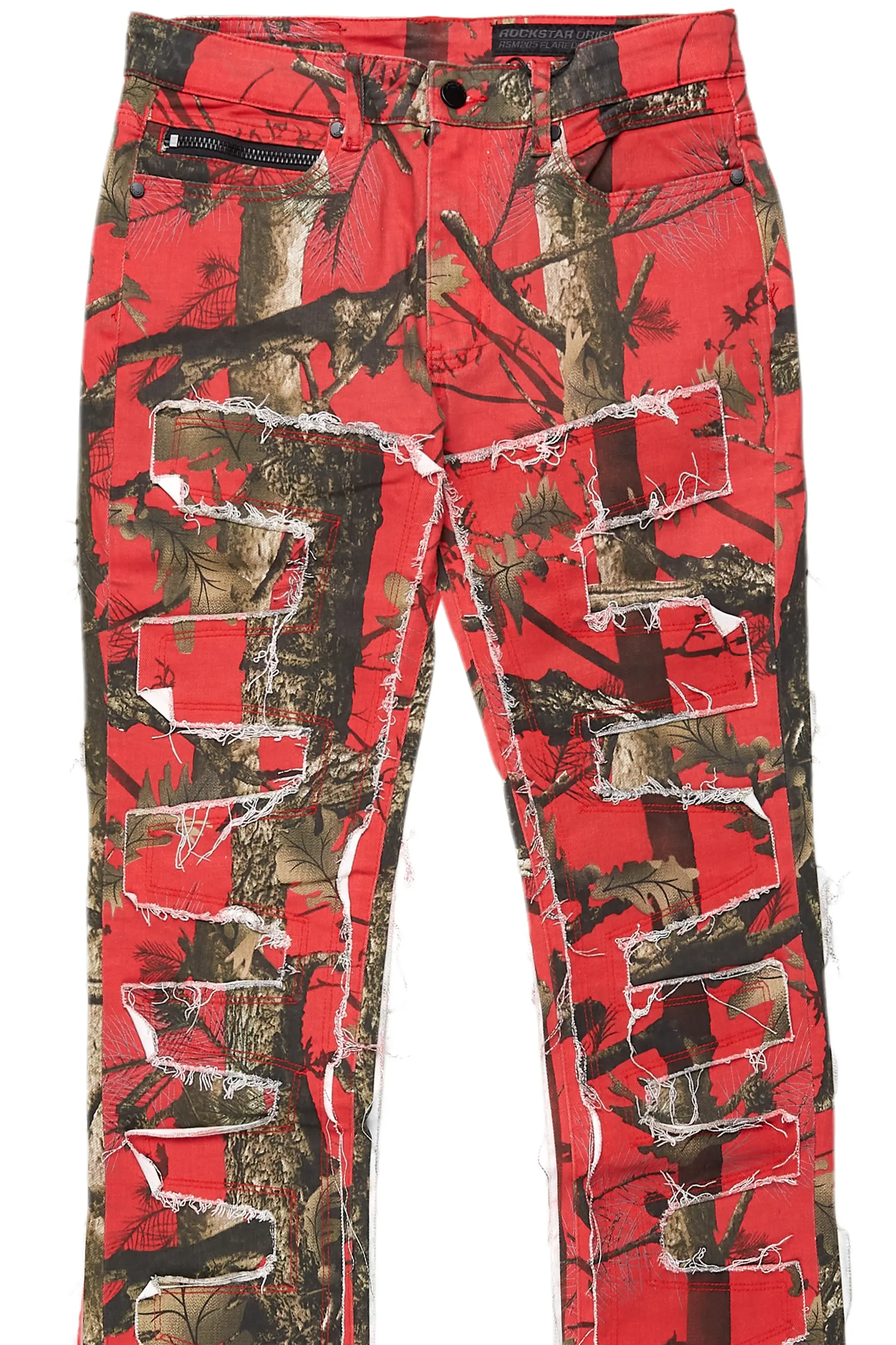 Shake Red Tree Camo Stacked Flare Jean sold by Rockstar Original product image thumbnail 2