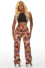 Darresha Red Floral Tapestry Stacked Pant sold by Rockstar Original