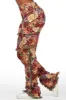 Darresha Red Floral Tapestry Stacked Pant sold by Rockstar Original