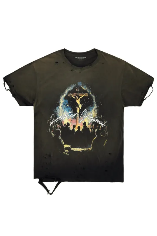 Lajos Black Graphic Oversized T-Shirt sold by Rockstar Original