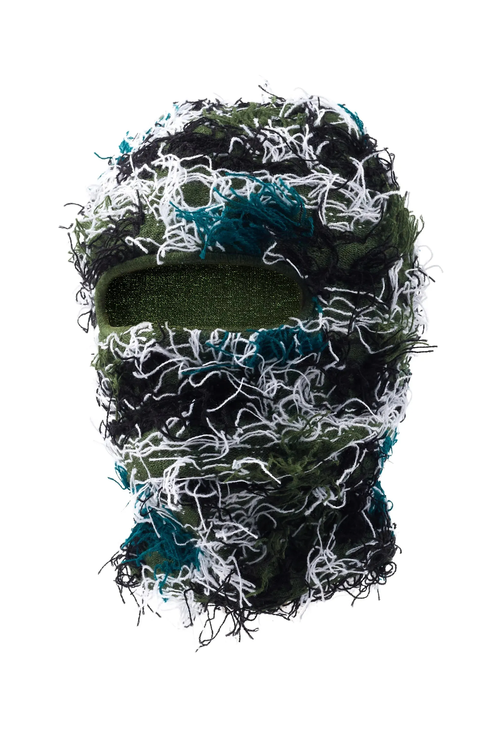Seantee Green Multi Fuzzy Ski Mask sold by Rockstar Original product image thumbnail 2