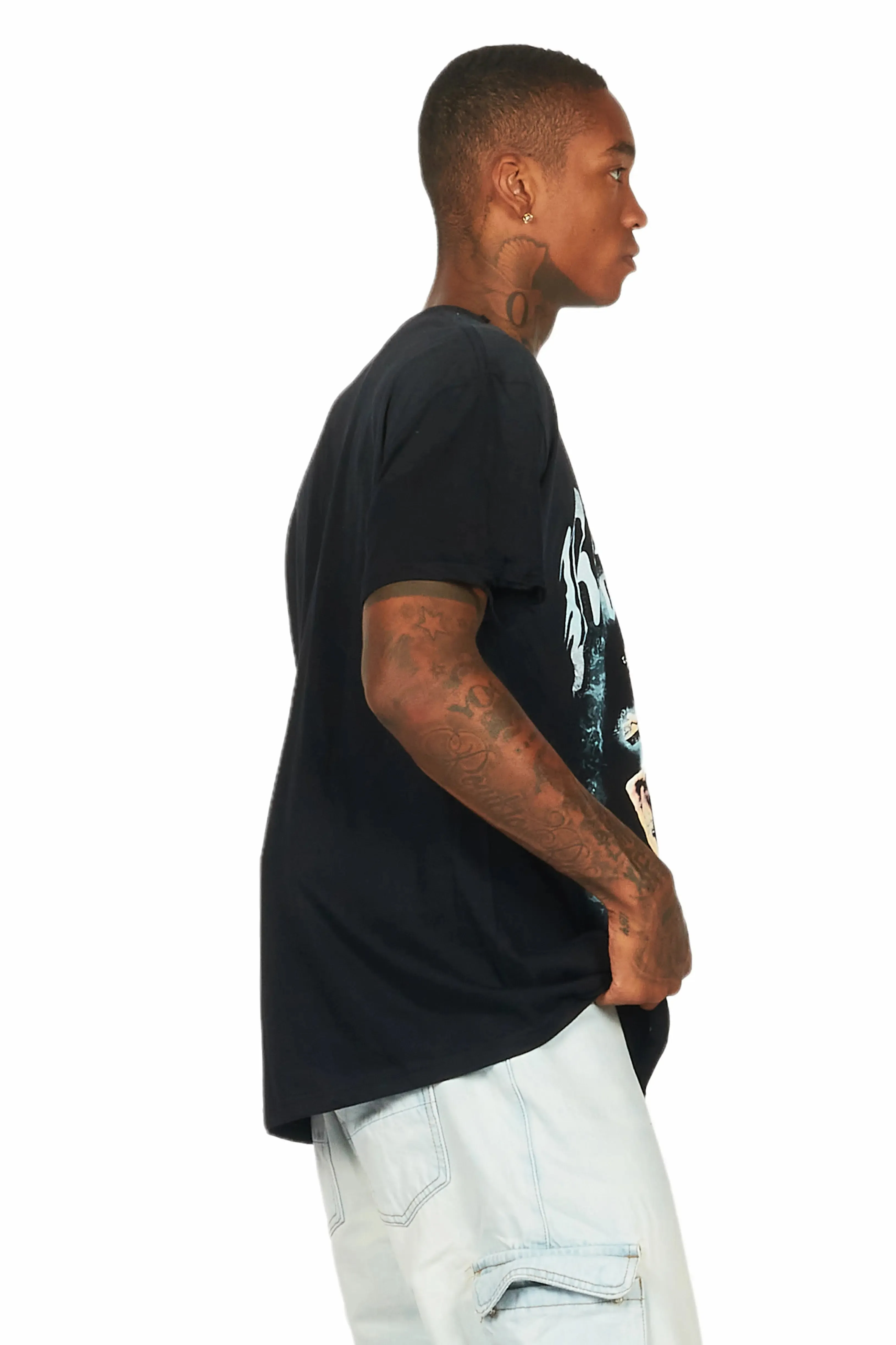 Sabian Black Graphic Oversized T-Shirt sold by Rockstar Original product image thumbnail 3