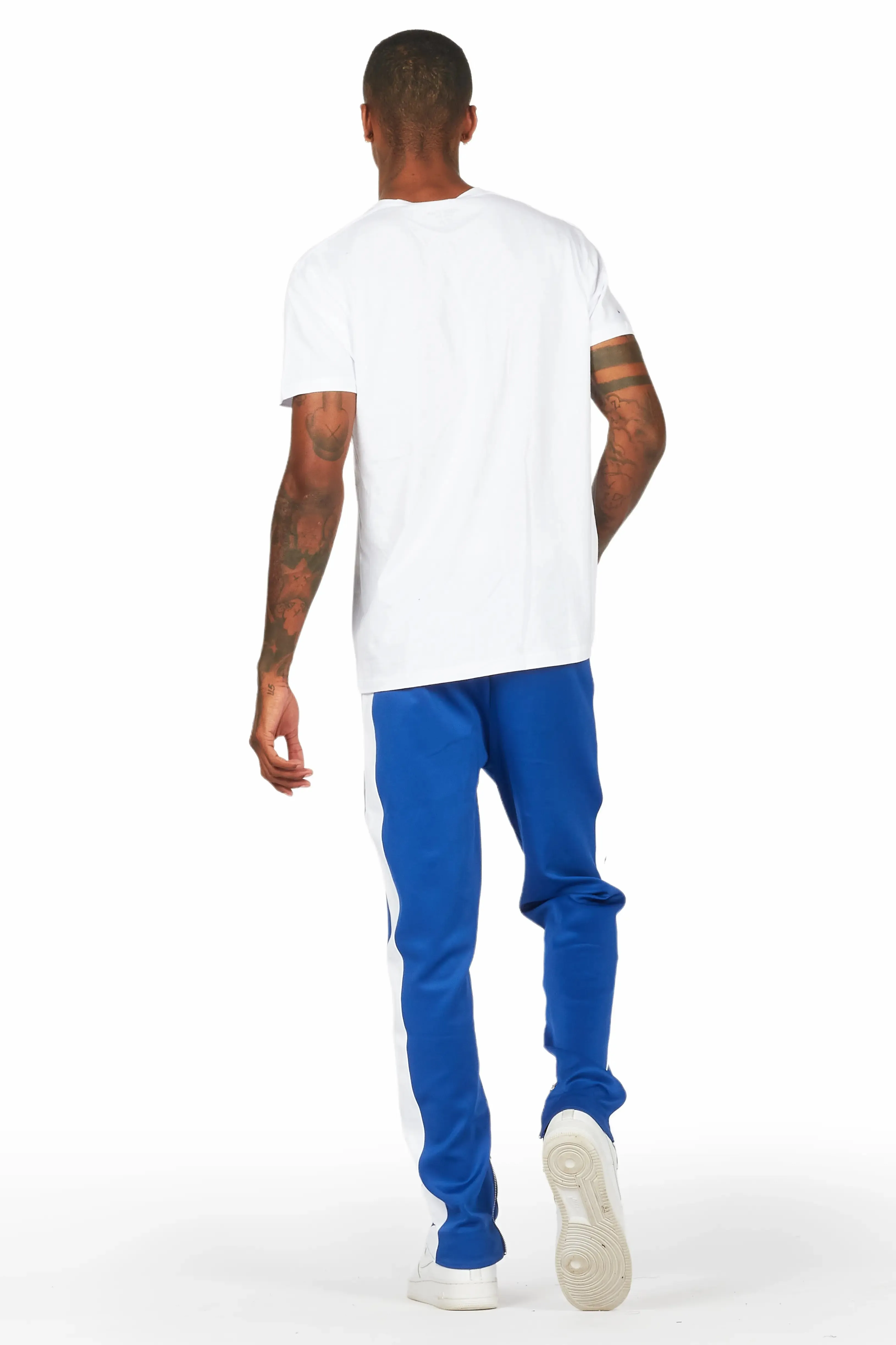Aden White/Royal T-Shirt/Slim Fit Track Set sold by Rockstar Original product image thumbnail 4