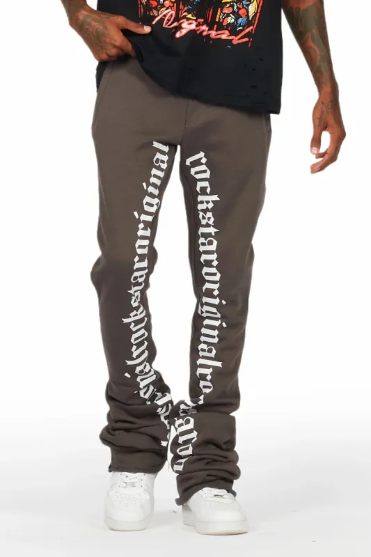 Callie Vintage Grey Super Stacked Flare Pants sold by Rockstar Original