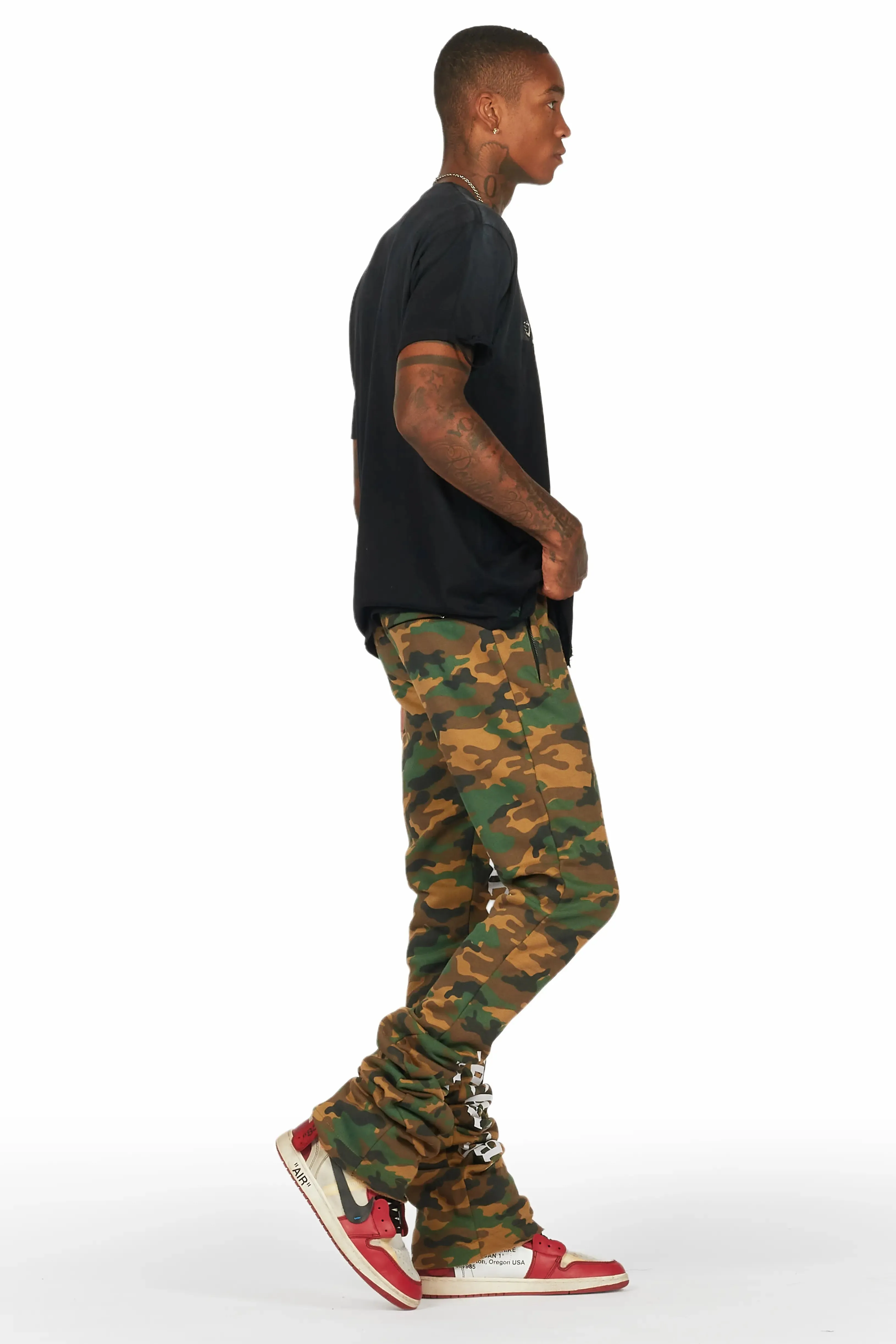 Callie Faded Camo Super Stacked Flare Pants sold by Rockstar Original product image thumbnail 3