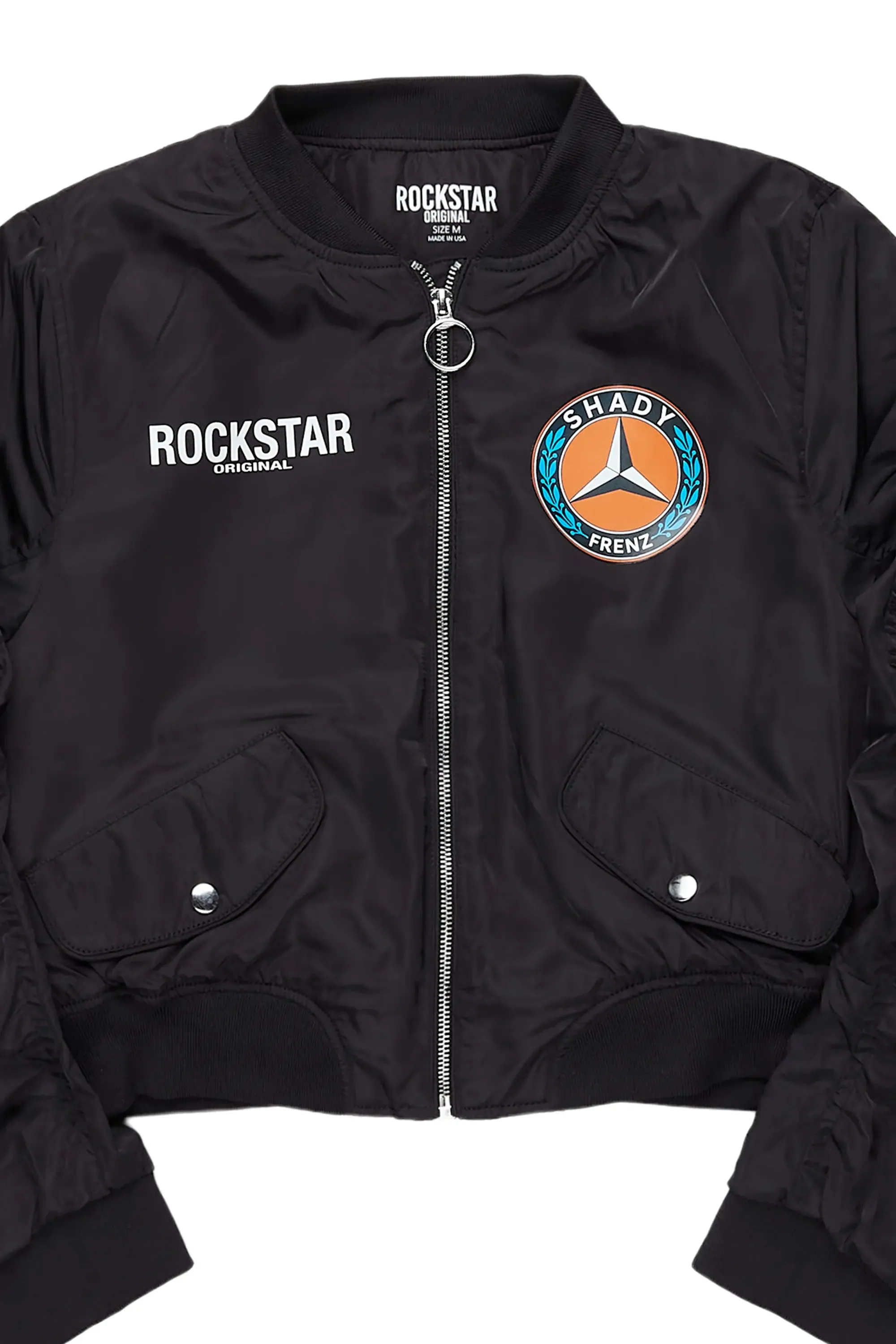 Taylin Black Bomber Jacket sold by Rockstar Original product image thumbnail 2