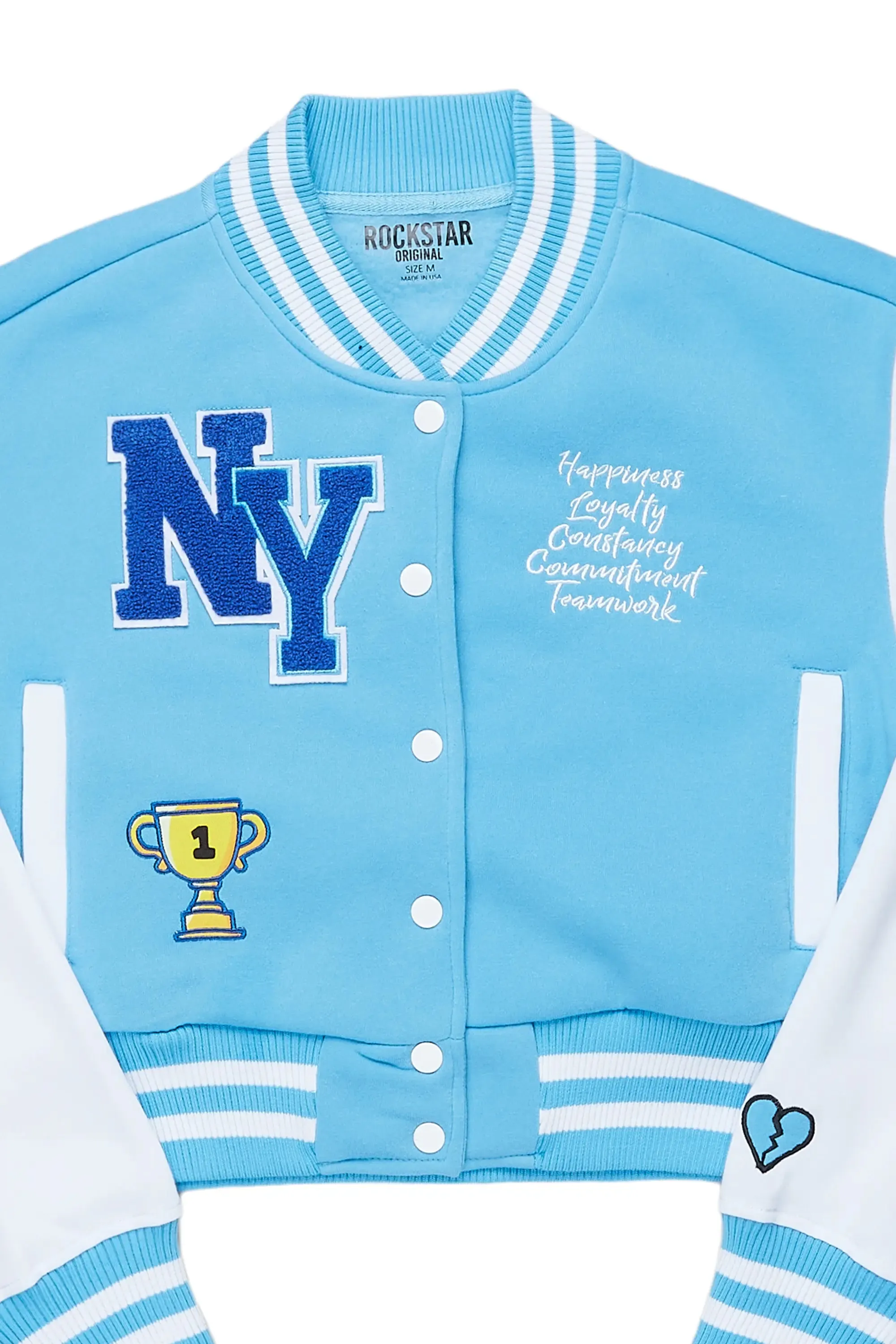 Gloria Blue Varsity Jacket sold by Rockstar Original product image thumbnail 3