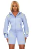 Destinee Periwinkle Zip Up Short Set sold by Rockstar Original