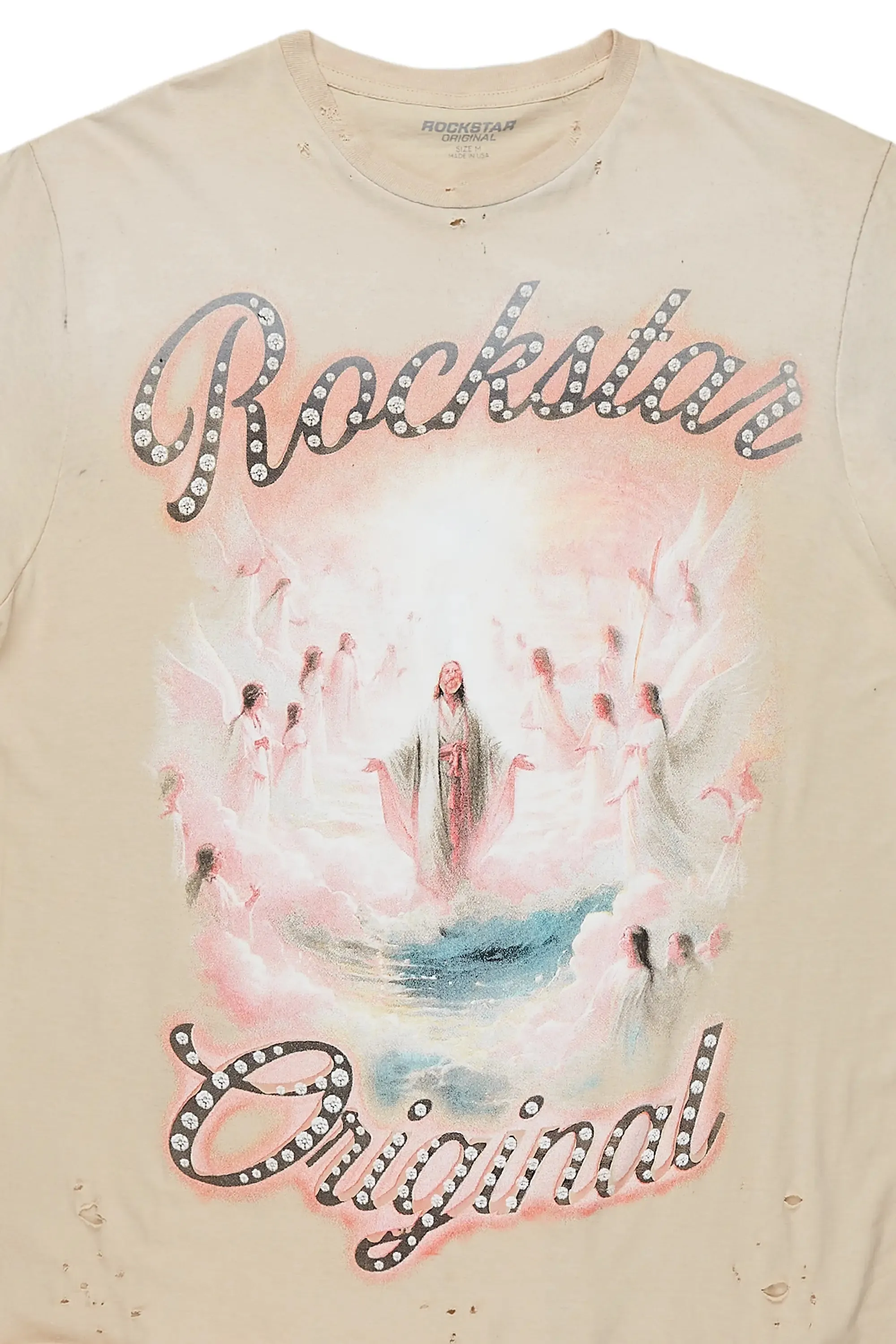 Nasira Beige Oversized T-Shirt sold by Rockstar Original product image thumbnail 2