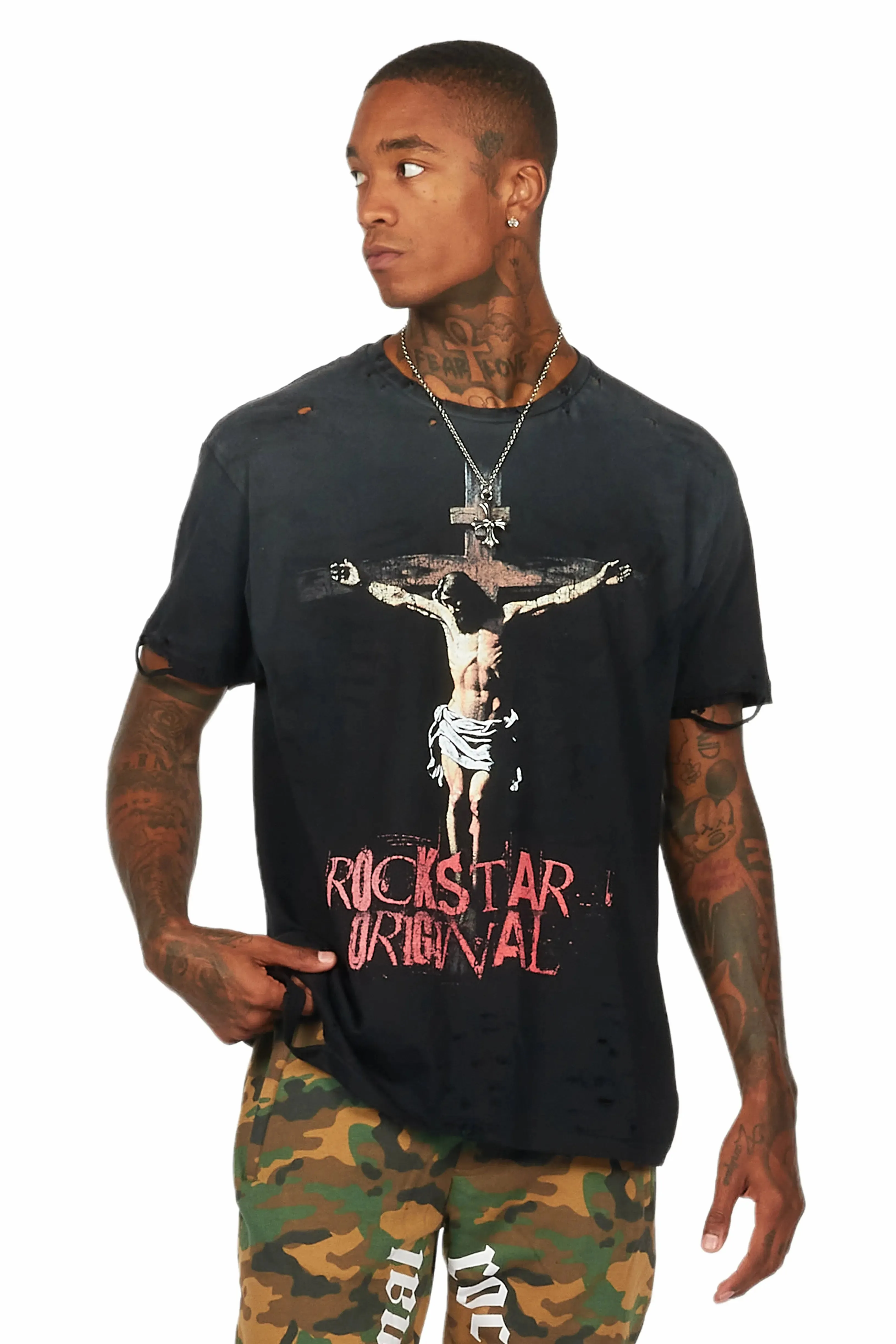 Barke Black Graphic Oversized T-Shirt sold by Rockstar Original product image thumbnail 2