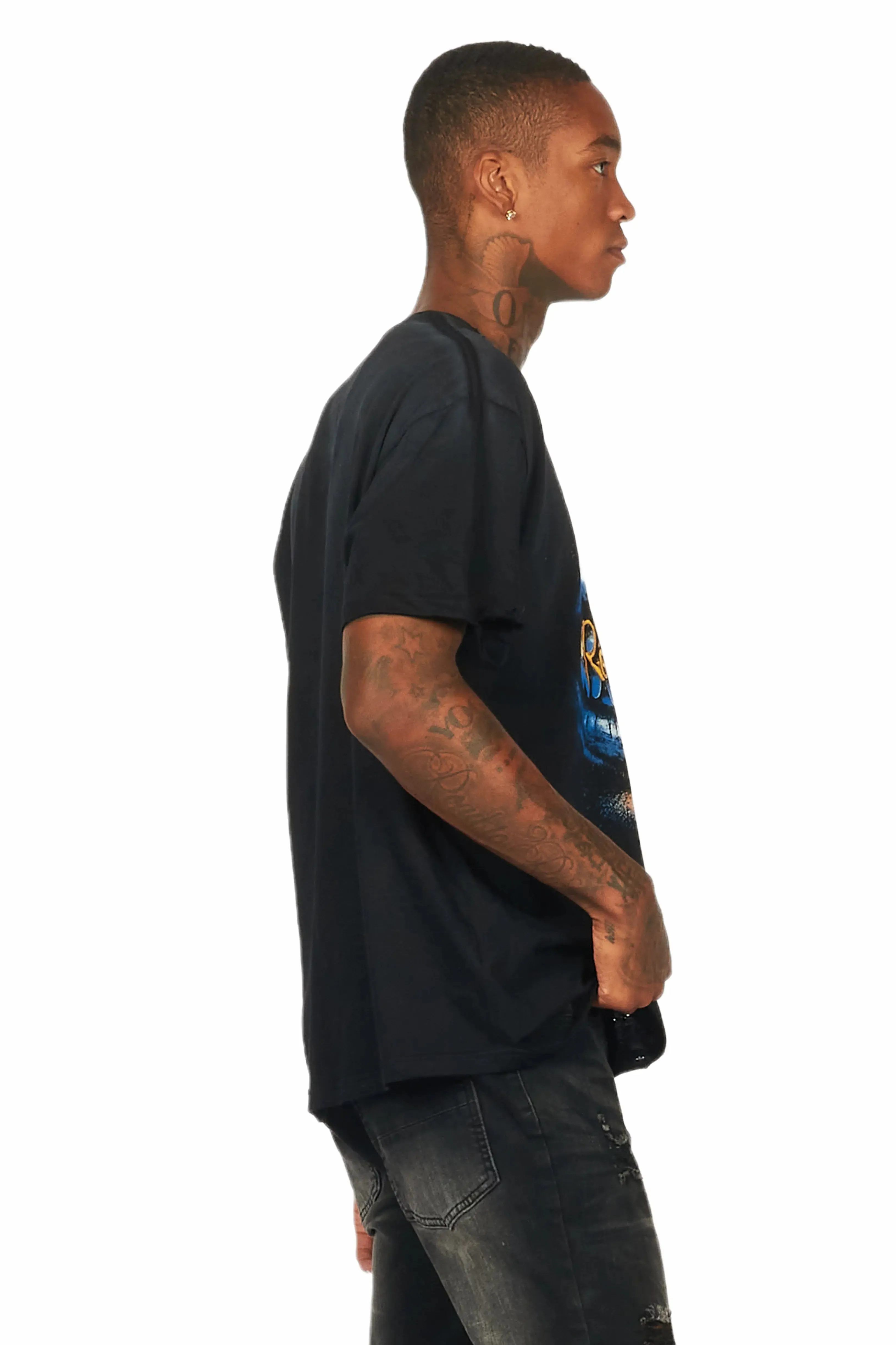 Jabbar Black Graphic Oversized T-Shirt sold by Rockstar Original product image thumbnail 3