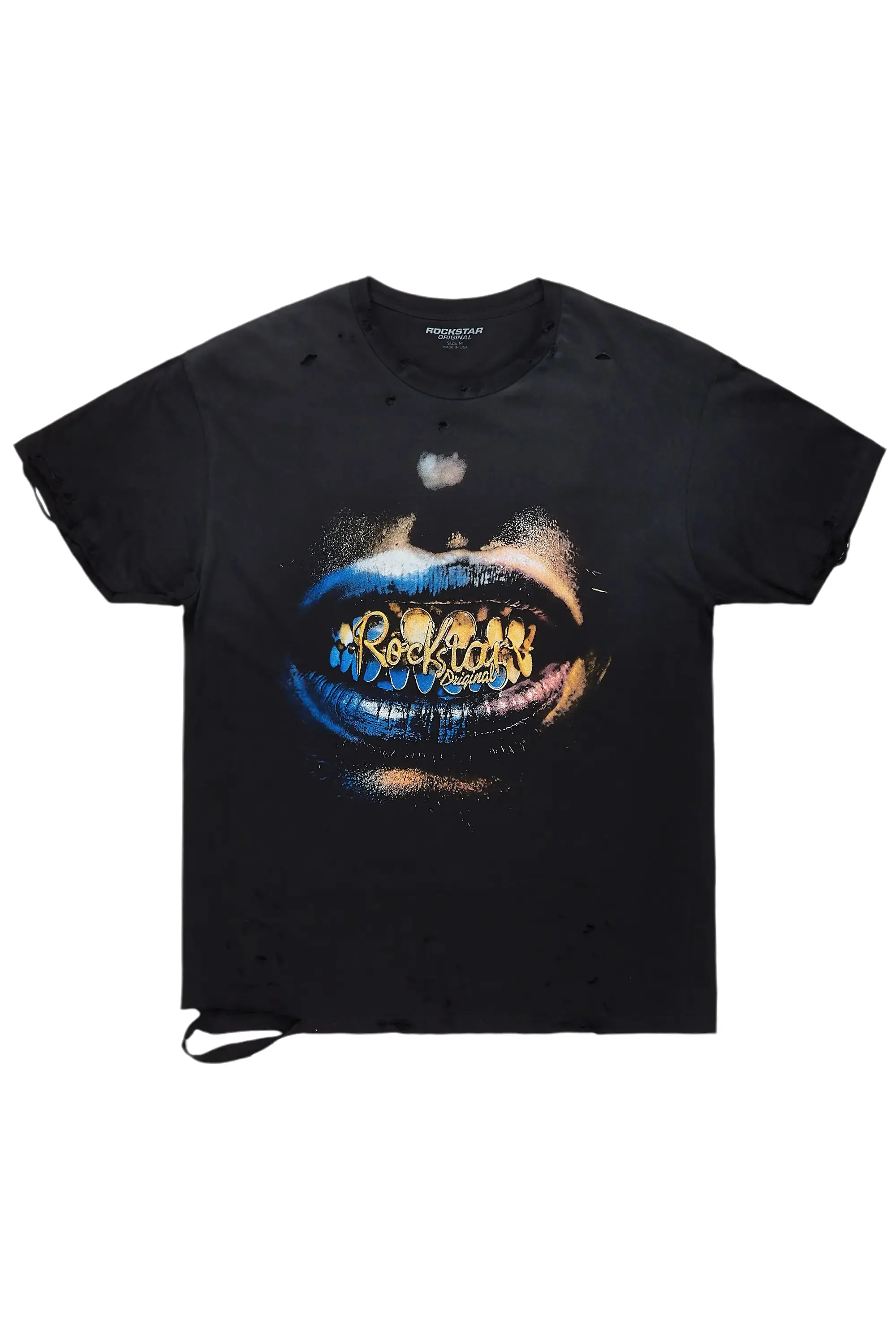 Jabbar Black Graphic Oversized T-Shirt sold by Rockstar Original