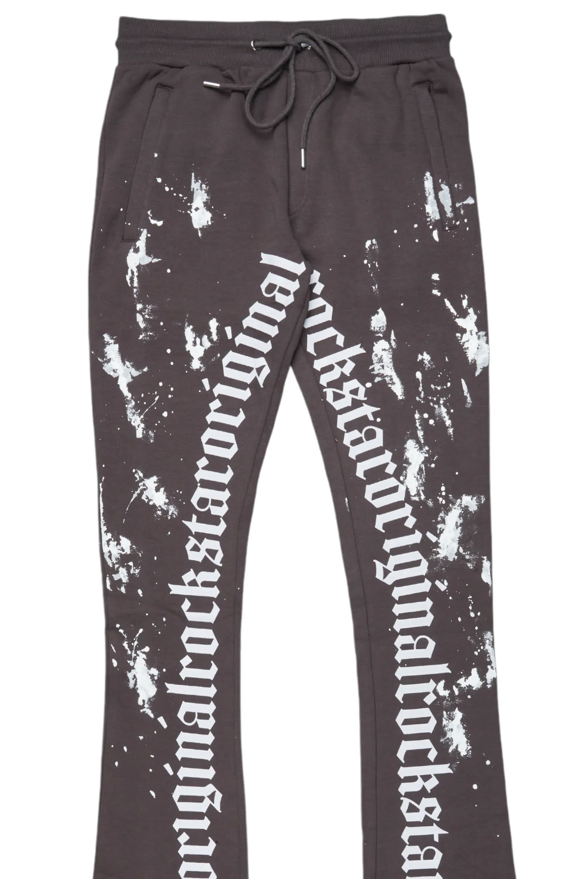 Adwin Painter Vintage Grey Super Stacked Flare Pants sold by Rockstar Original product image thumbnail 2