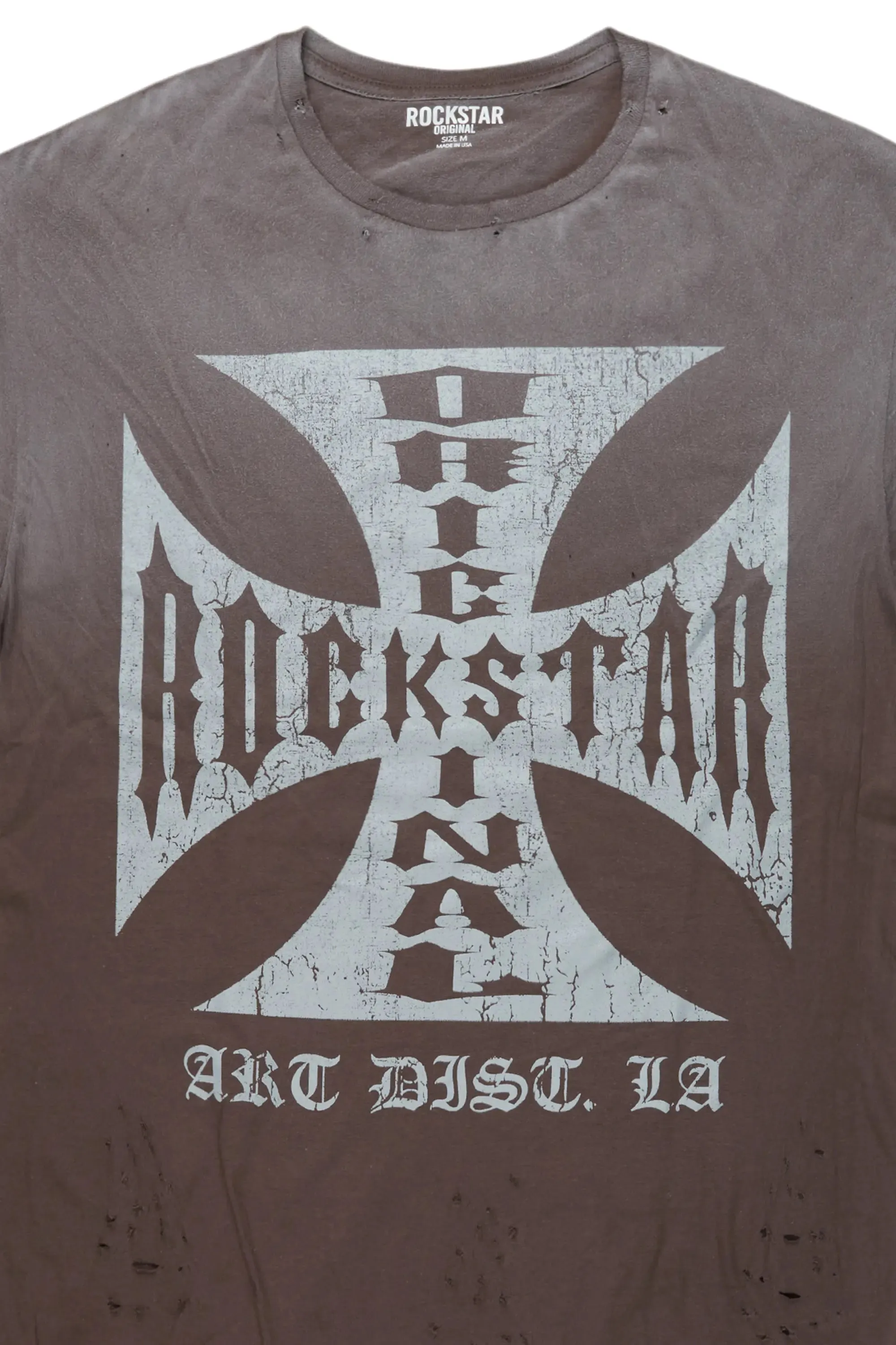 Udell Charcoal Graphic Oversized T-Shirt sold by Rockstar Original product image thumbnail 2