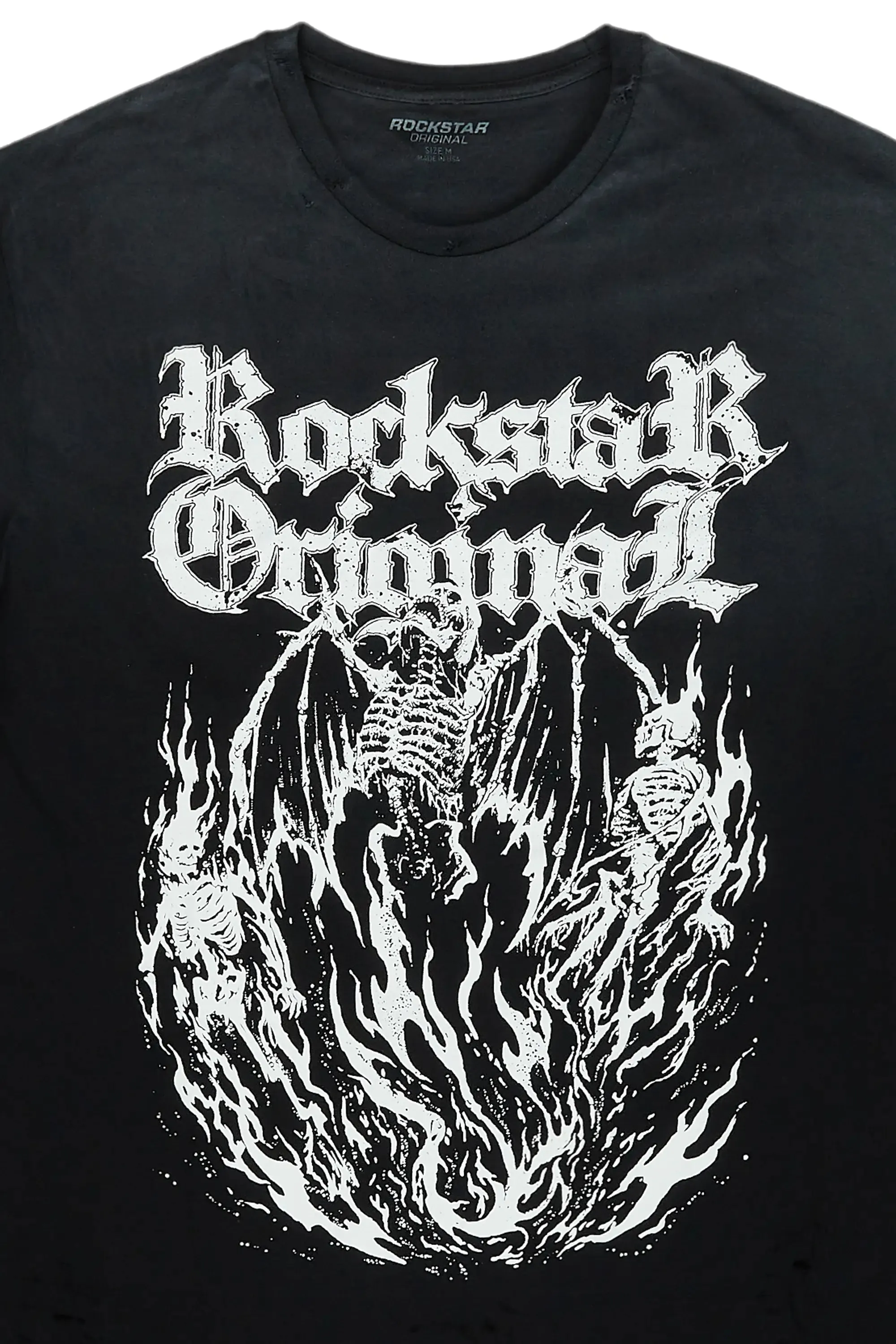 Galvin Black Oversized Graphic T-Shirt sold by Rockstar Original product image thumbnail 2