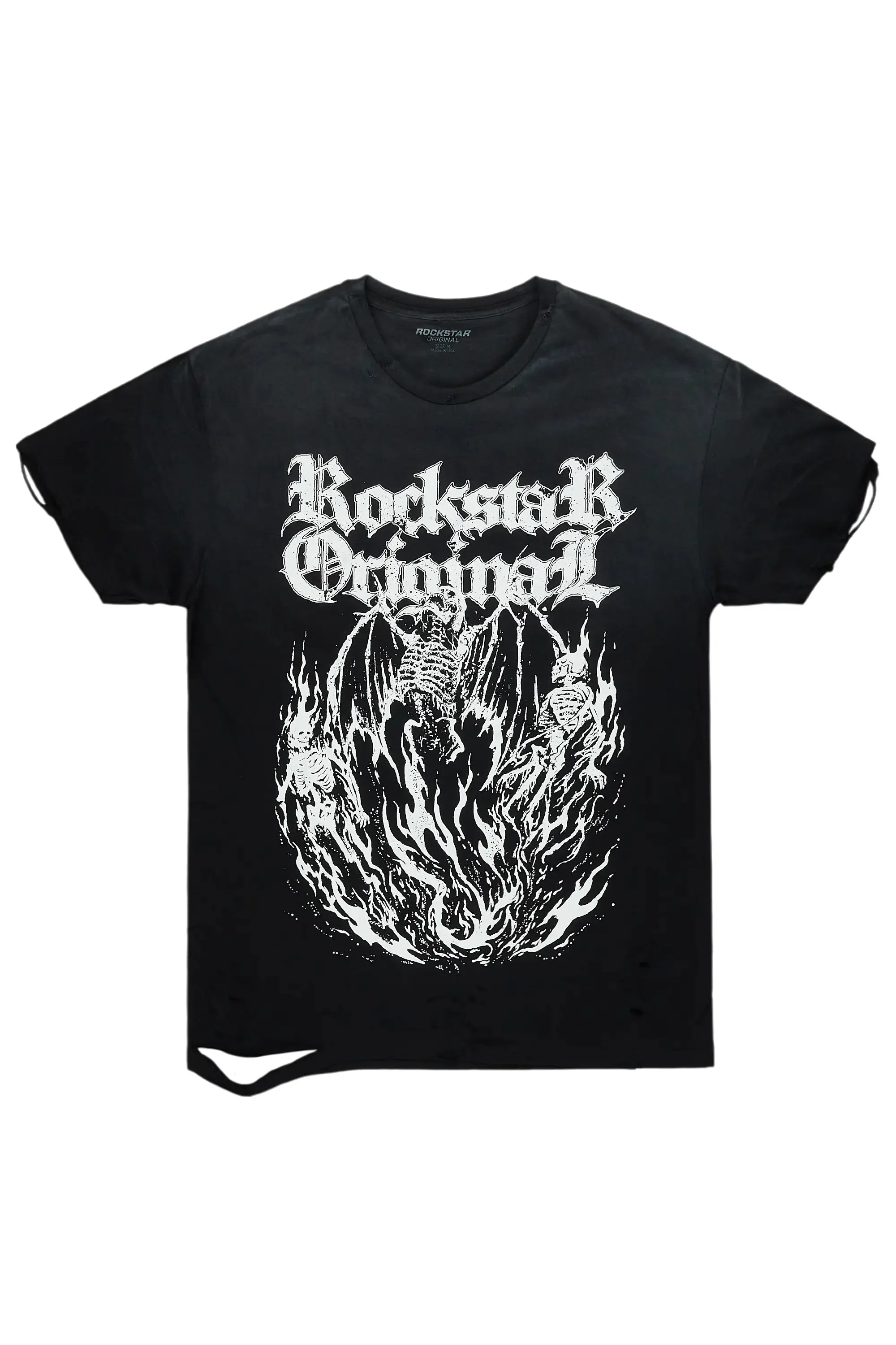 Galvin Black Oversized Graphic T-Shirt sold by Rockstar Original