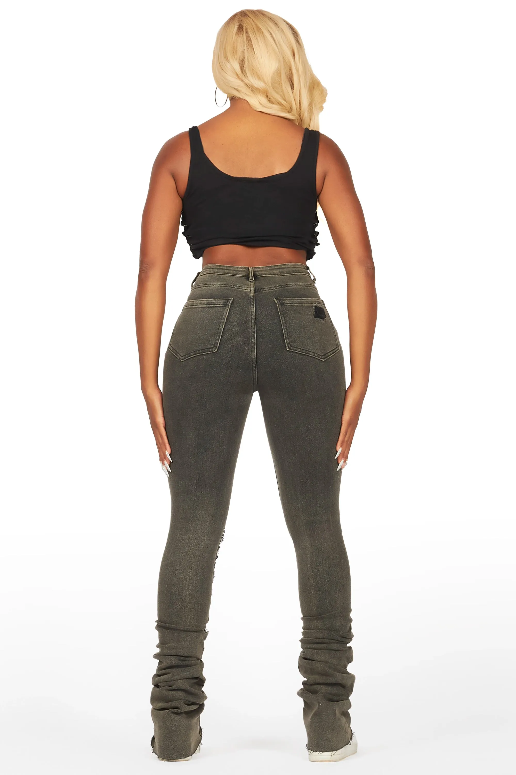 Kersten Tinted Black Wash Super Stacked Jean sold by Rockstar Original product image thumbnail 5