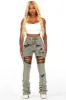 Taurean Grey Wash Painted Carpenter Super Stacked Jean sold by Rockstar Original