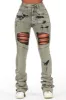 Taurean Grey Wash Painted Carpenter Super Stacked Jean sold by Rockstar Original