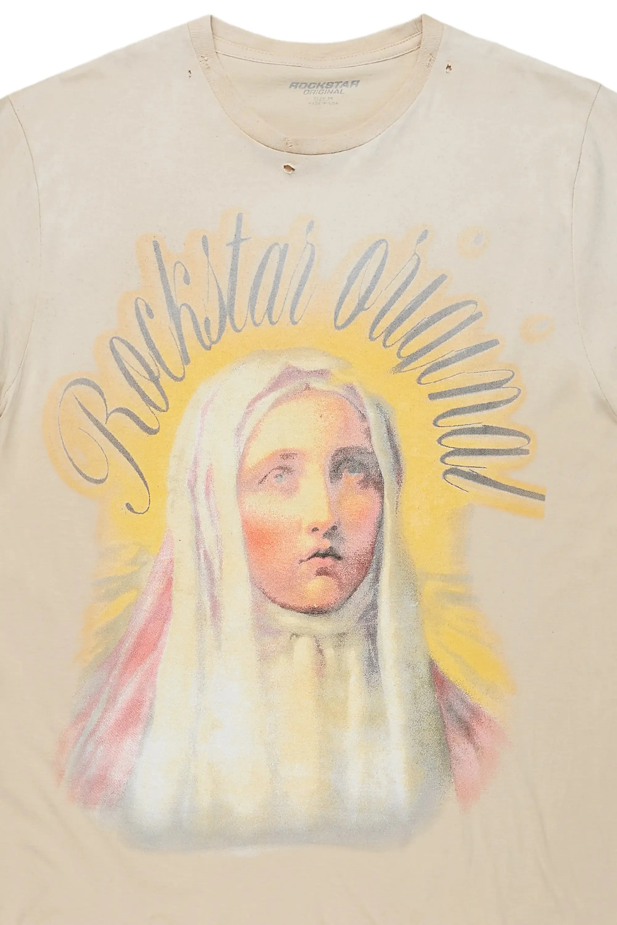 Cary Beige Graphic Oversized T-Shirt sold by Rockstar Original product image thumbnail 2