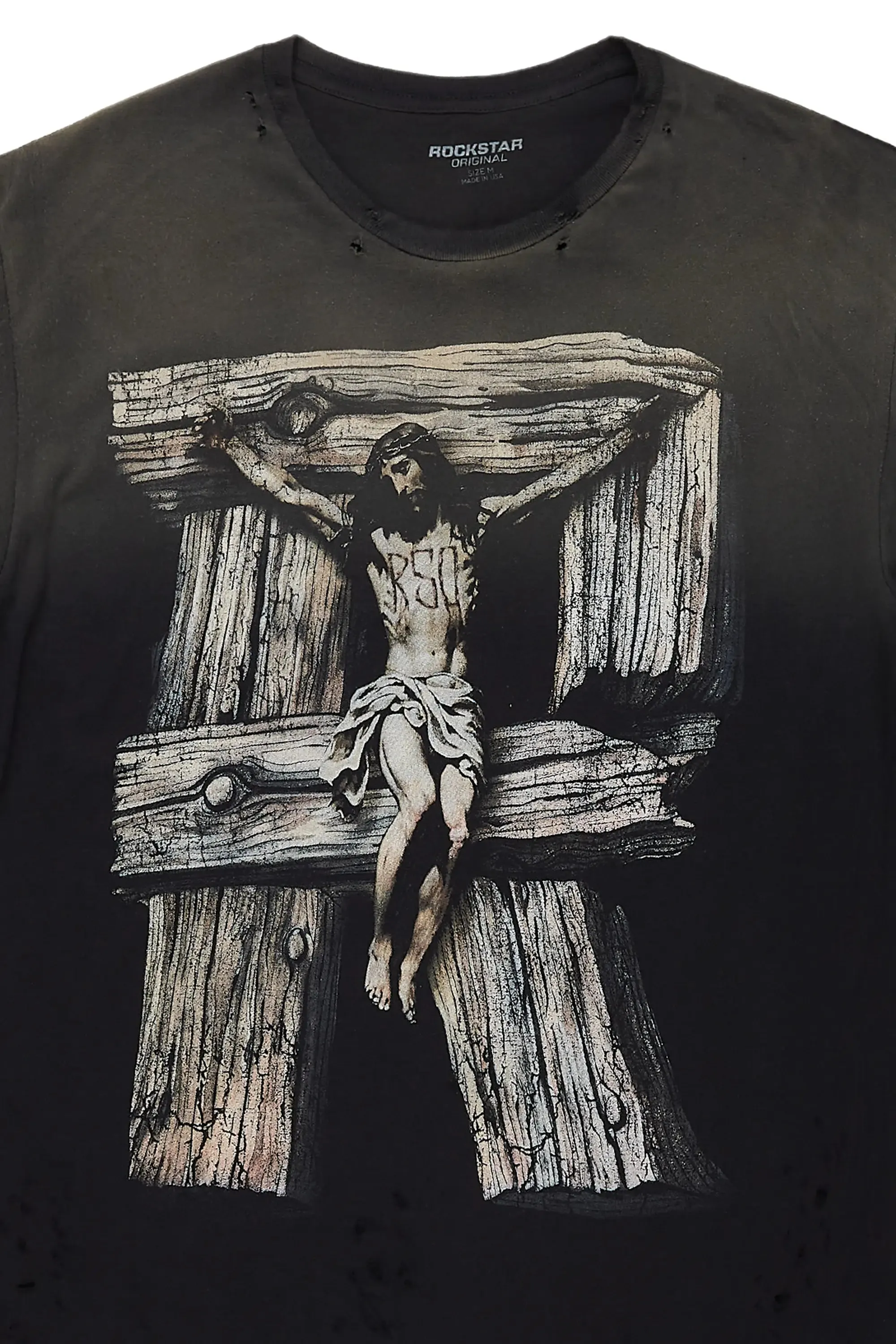 Panos Black Graphic Oversized T-Shirt sold by Rockstar Original product image thumbnail 2