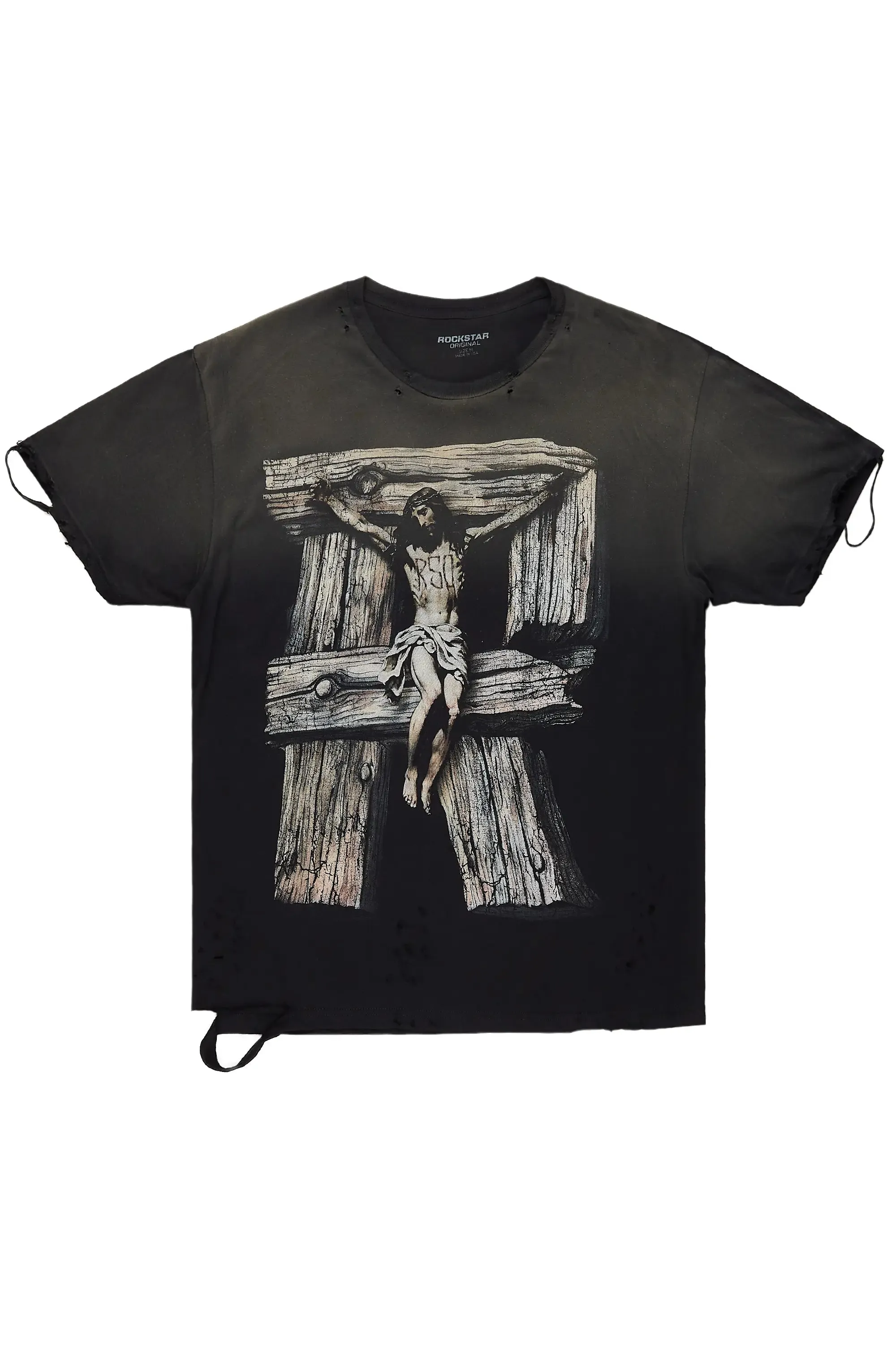 Panos Black Graphic Oversized T-Shirt sold by Rockstar Original
