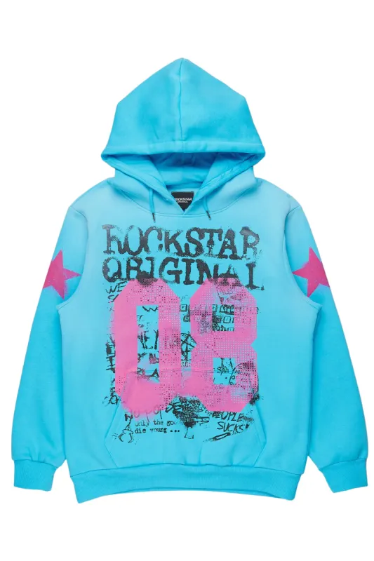 Addax Blue Graphic Hoodie sold by Rockstar Original