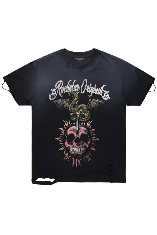 Banjo Black Graphic Oversized T-Shirt sold by Rockstar Original