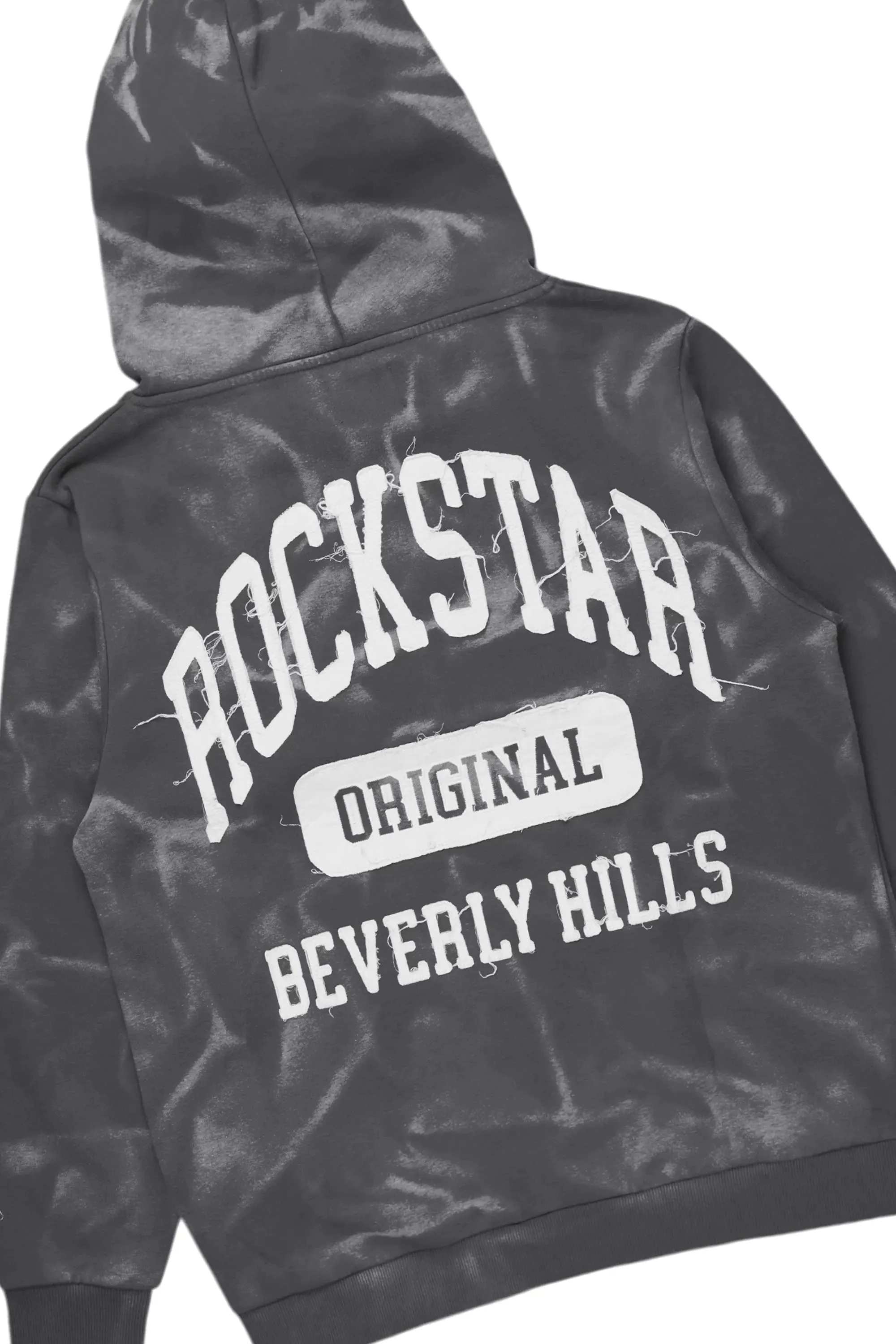 Member Vintage Grey Hoodie Patchwork Stacked Flare Track Set sold by Rockstar Original product image thumbnail 3