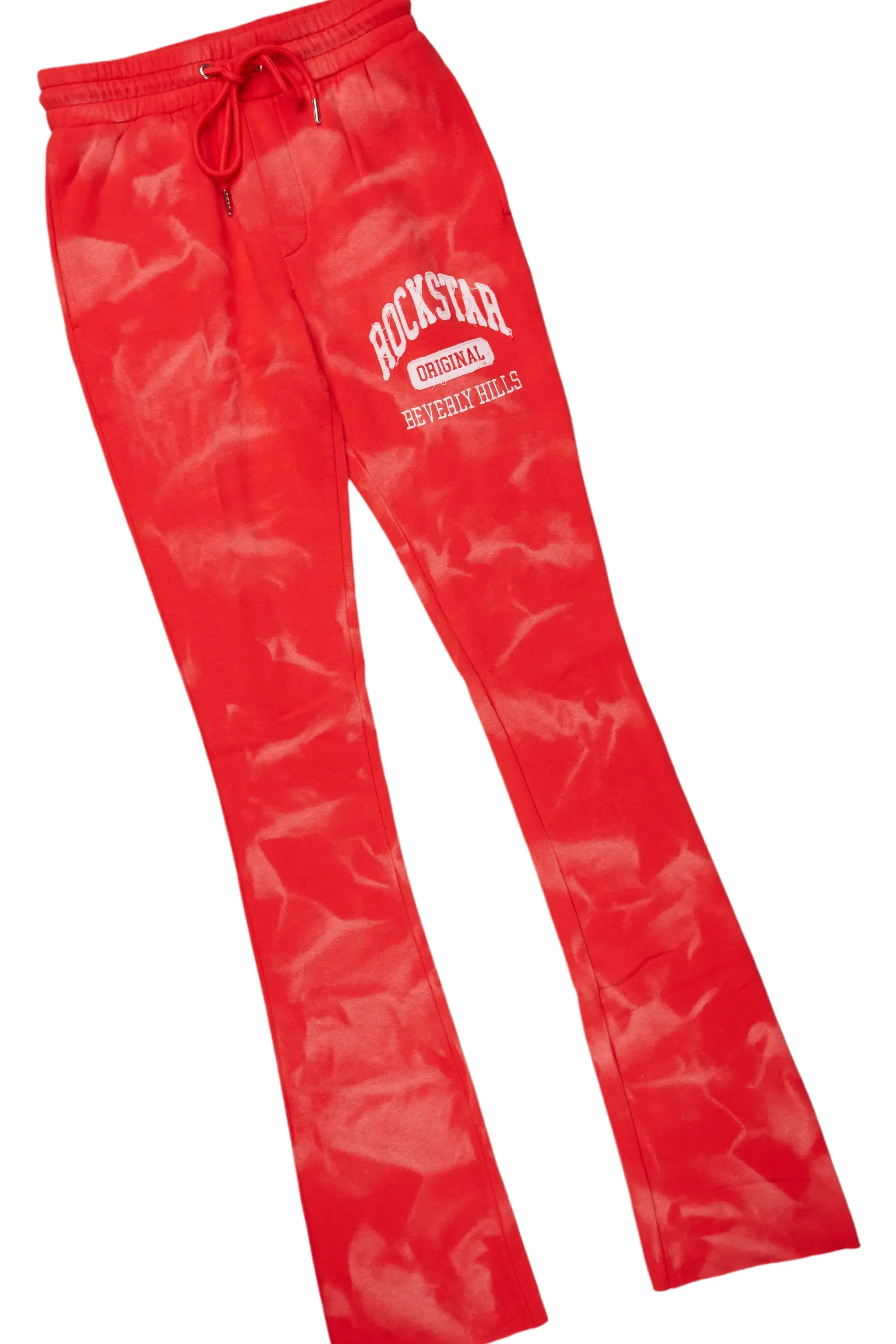 Member Red Hoodie Patchwork Stacked Flare Track Set sold by Rockstar Original product image thumbnail 4