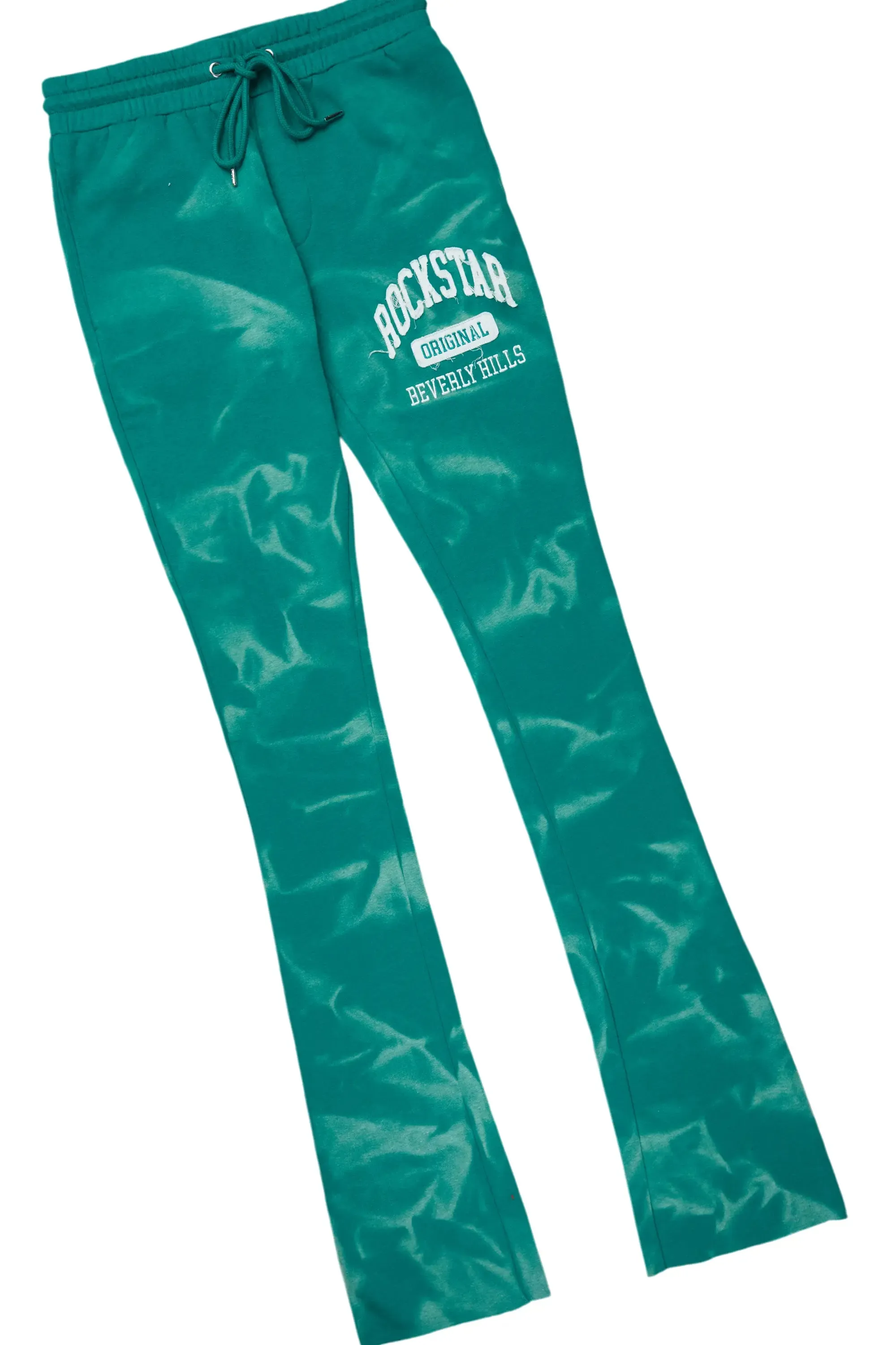 Member Green Hoodie Patchwork Stacked Flare Track Set sold by Rockstar Original product image thumbnail 4