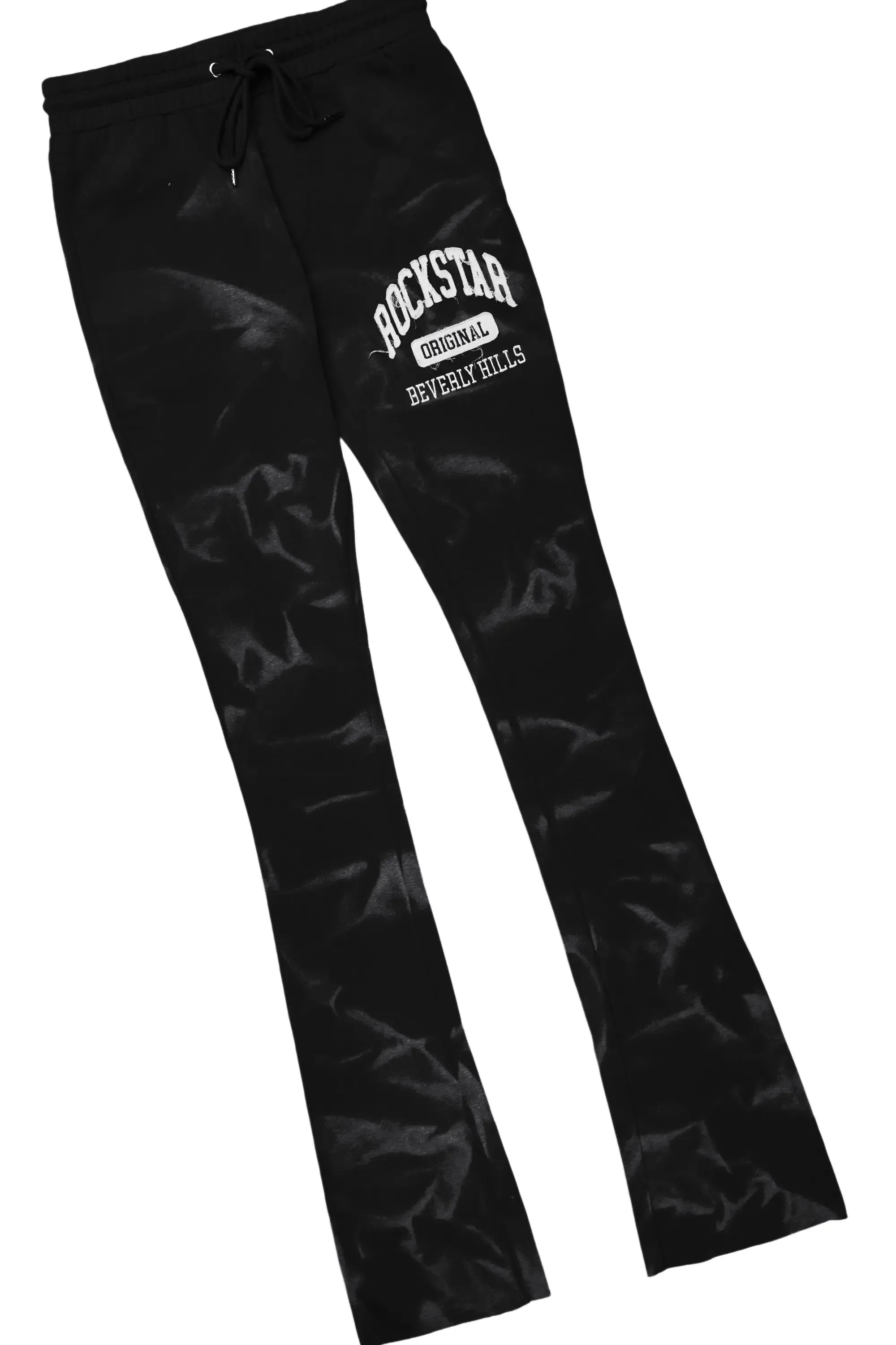 Member Black Hoodie Patchwork Stacked Flare Track Set sold by Rockstar Original product image thumbnail 4