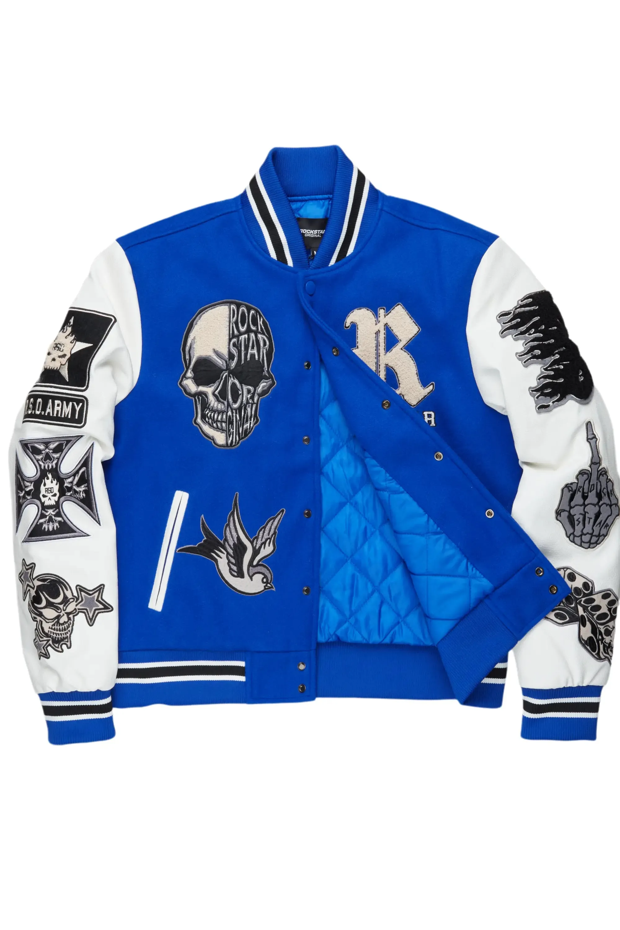 Vidar Royal Blue Varsity Jacket sold by Rockstar Original product image thumbnail 2