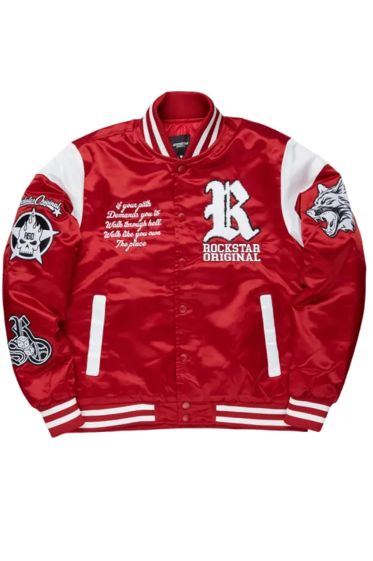 Geir Red Varsity Jacket sold by Rockstar Original